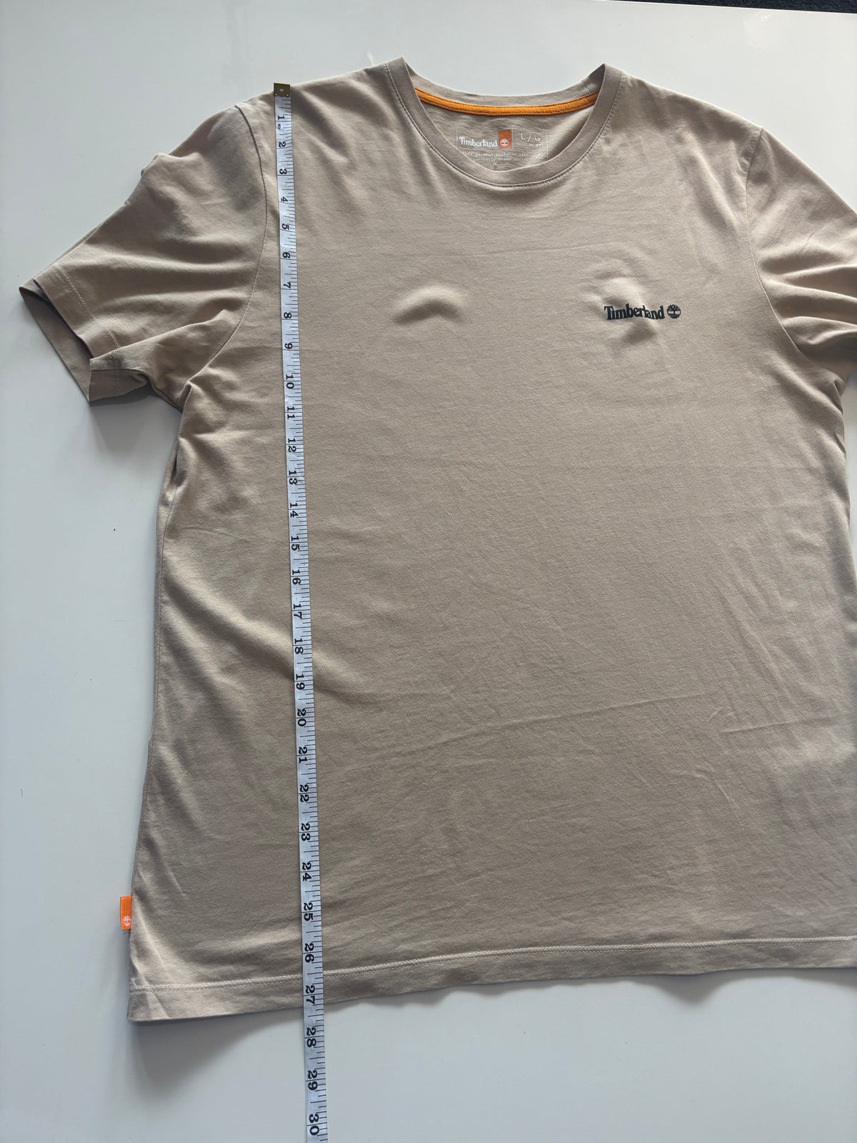 Timberland Organic Cotton Logo T-Shirt – Beige – Size L