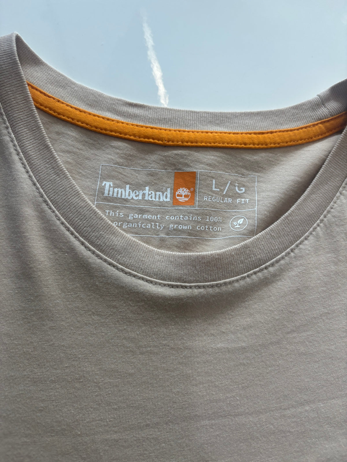 Timberland Organic Cotton Logo T-Shirt – Beige – Size L