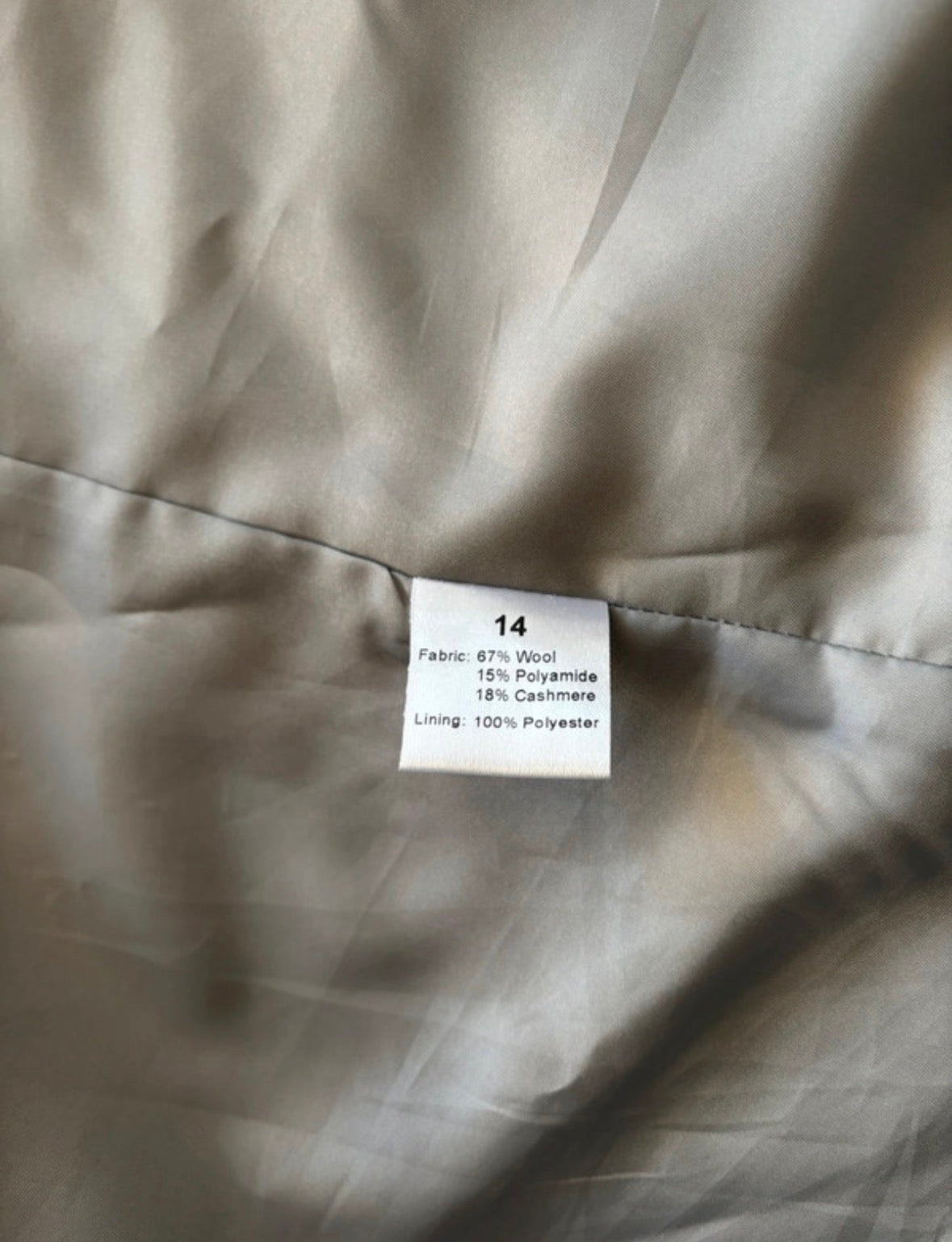 Cotswold Collections Wool & Cashmere Longline Coat – UK 14