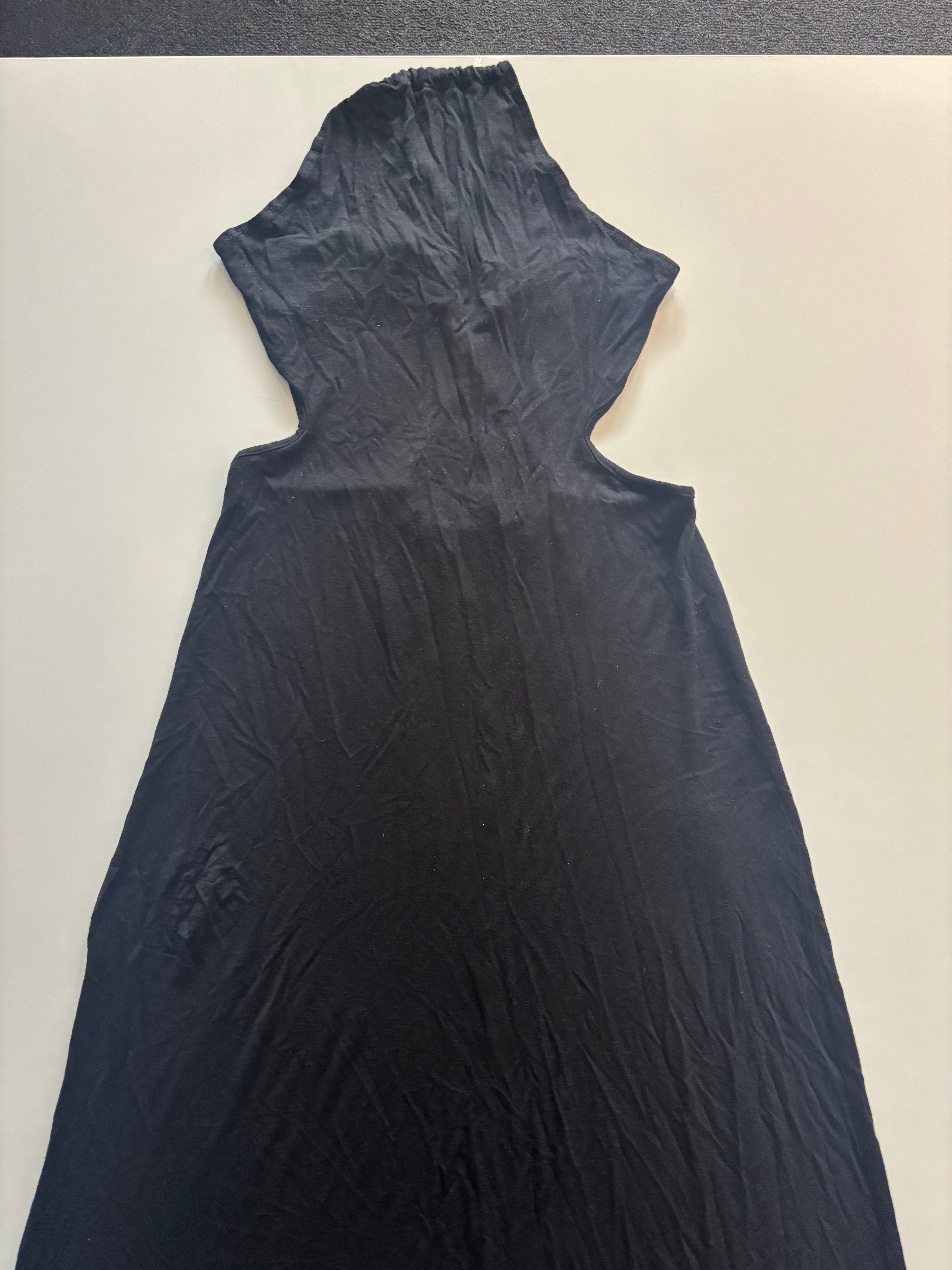 Missguided Black Cut-Out Backless Maxi Dress – Bodycon (UK 12)