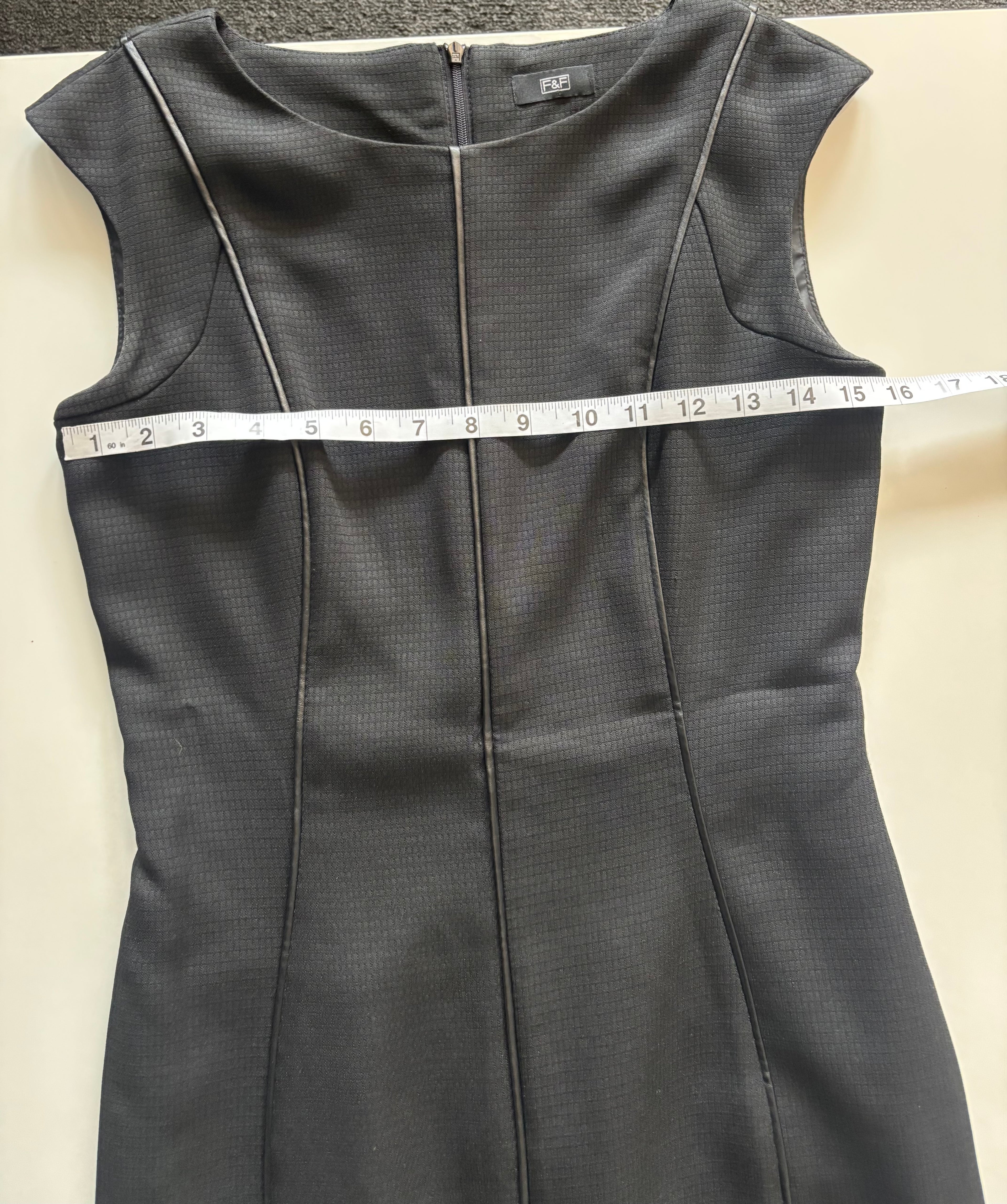 Black Bodycon Midi Dress – Sleeveless Panelled Fit (UK 6)