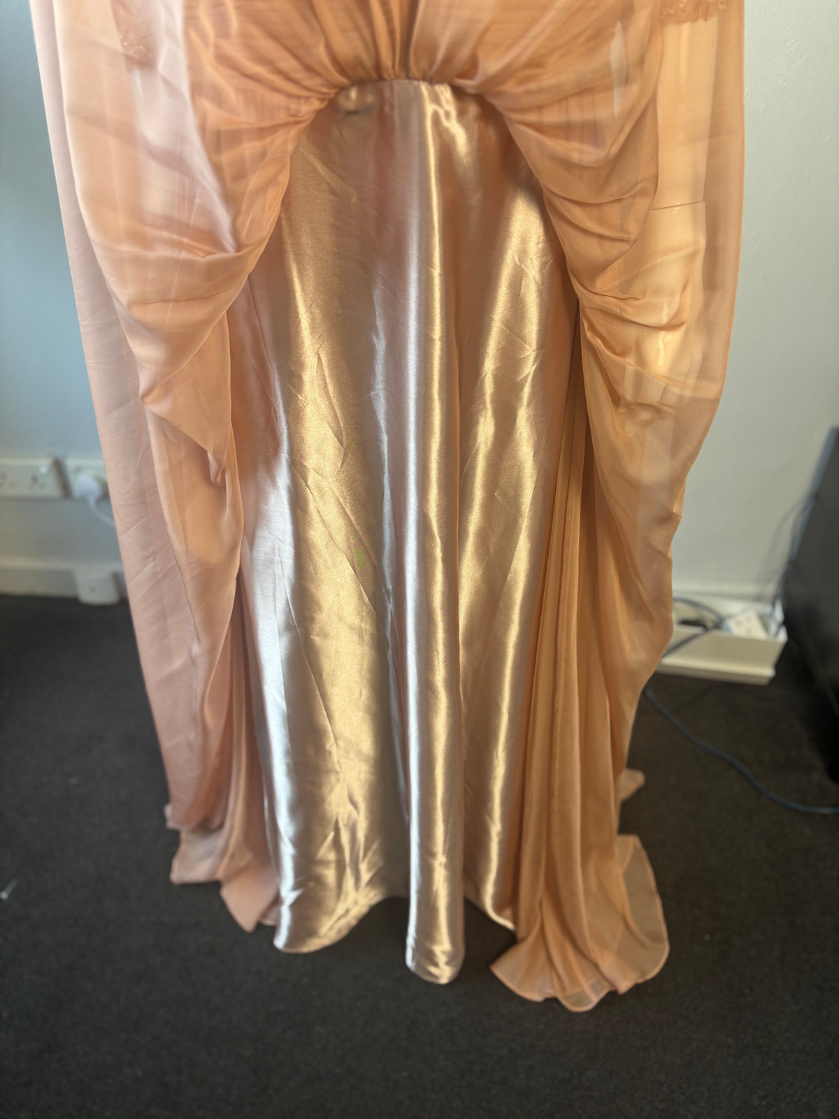 Carla Ruiz Embellished Lace Maxi Occasion Dress – Blush Pink – UK 18 BNWT