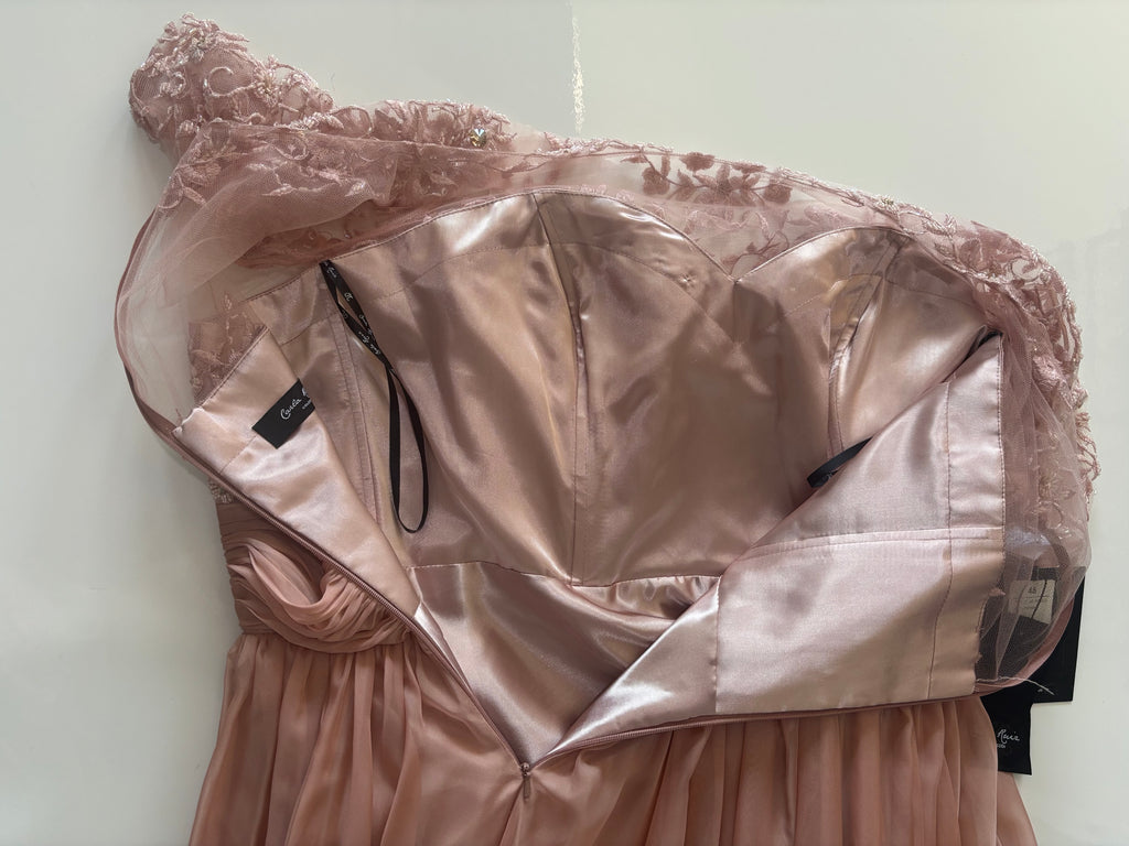 Carla Ruiz Embellished Lace Maxi Occasion Dress – Blush Pink – UK 18 BNWT