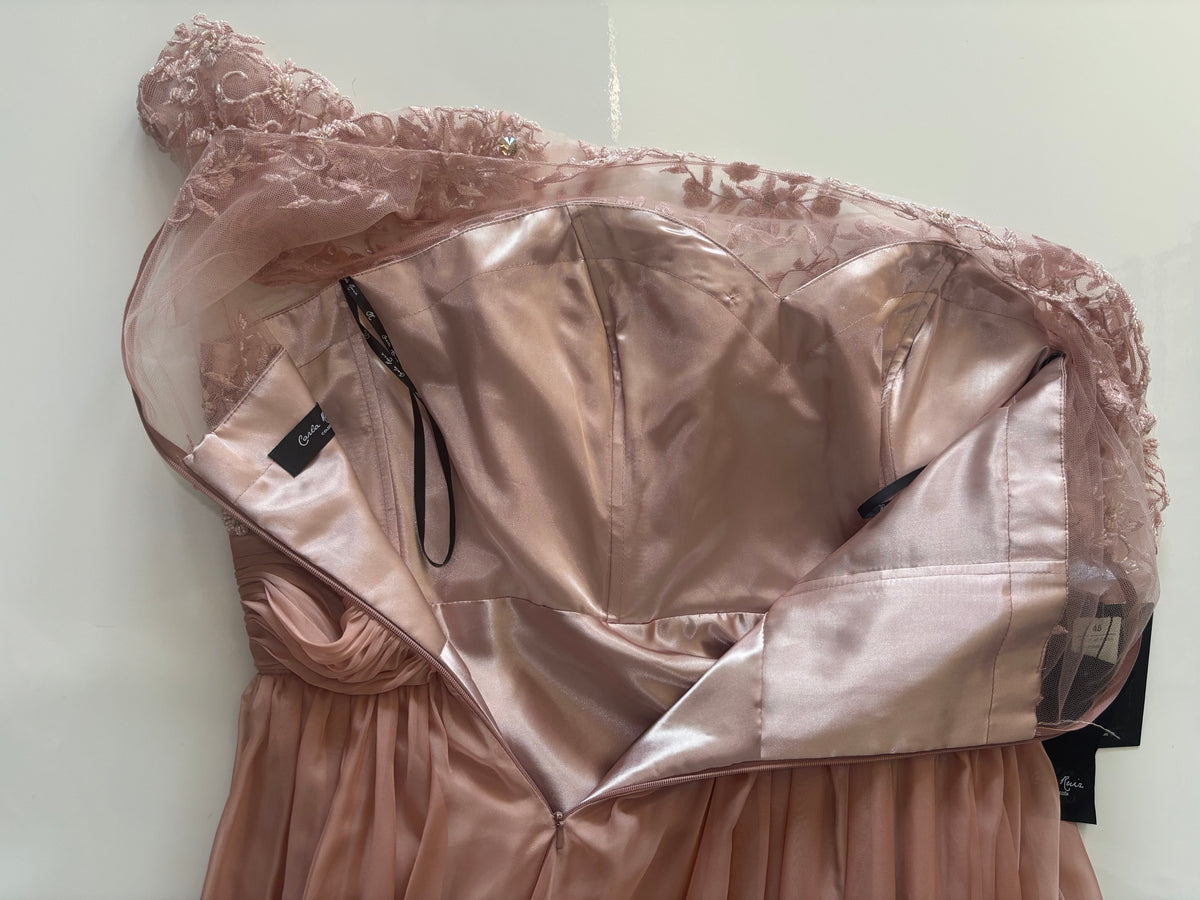 Carla Ruiz Embellished Lace Maxi Occasion Dress – Blush Pink – UK 18 BNWT
