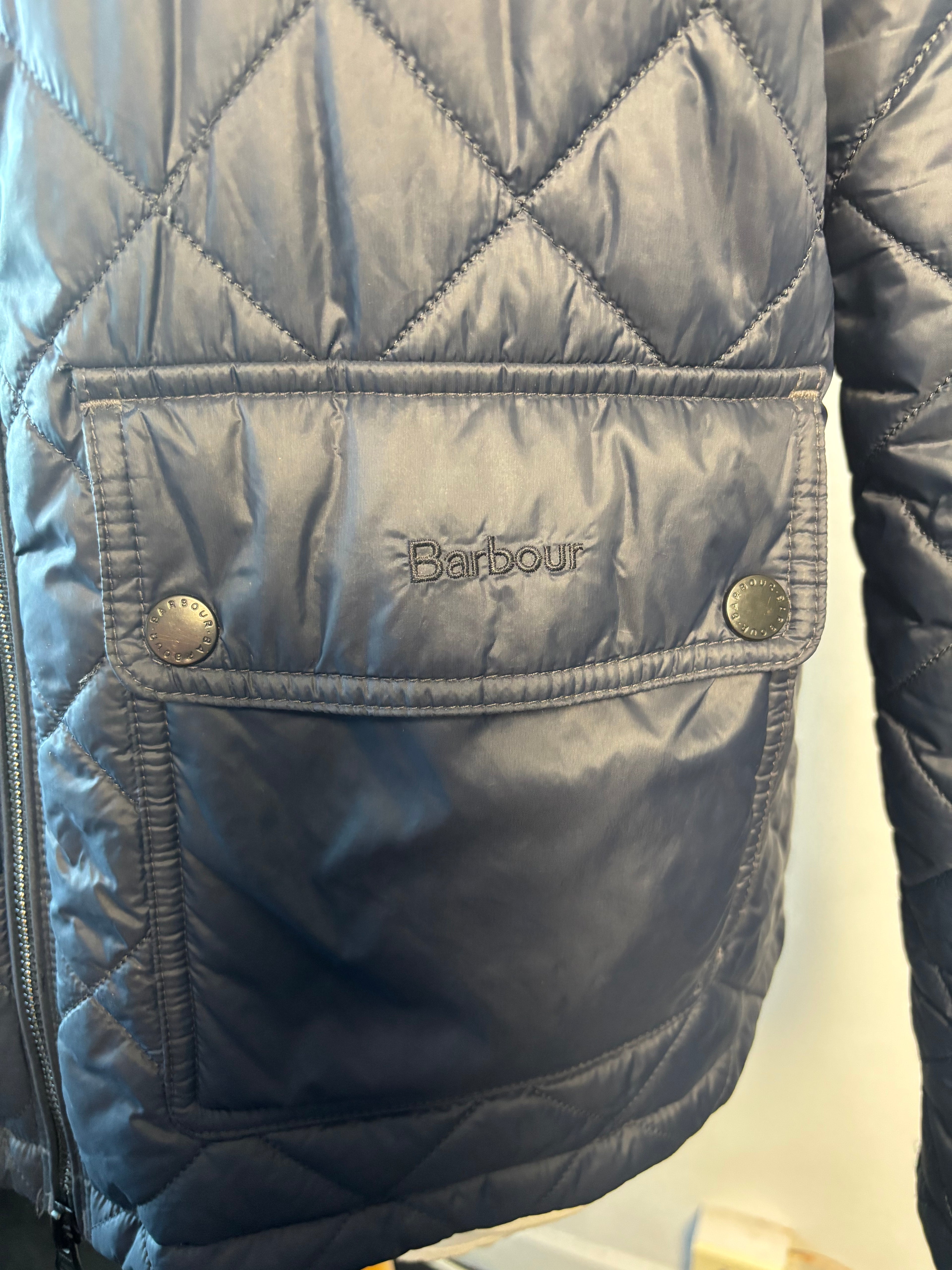 Barbour Lorne Quilted Jacket – Navy (UK 16)