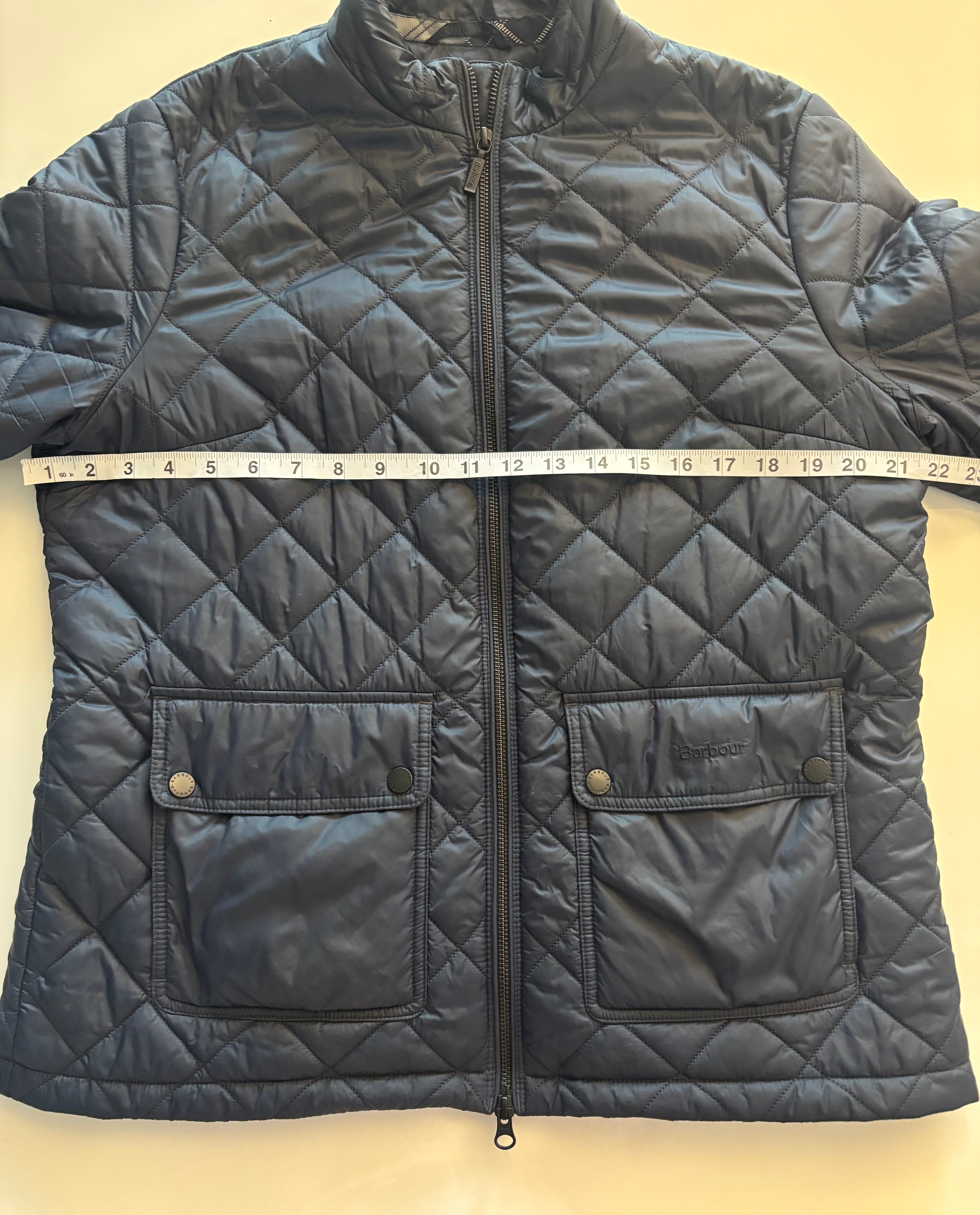 Barbour Lorne Quilted Jacket – Navy (UK 16)
