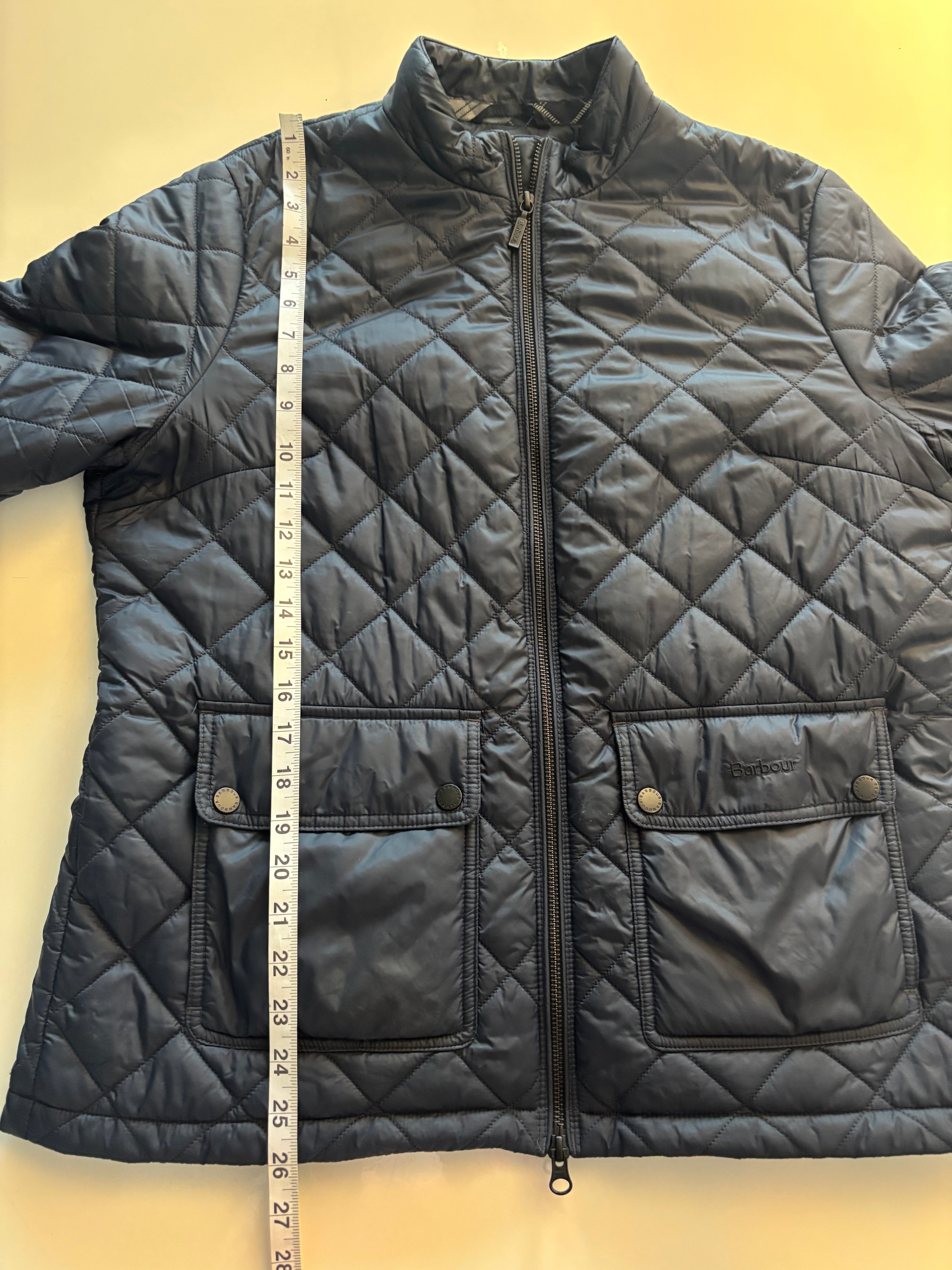Barbour Lorne Quilted Jacket – Navy (UK 16)