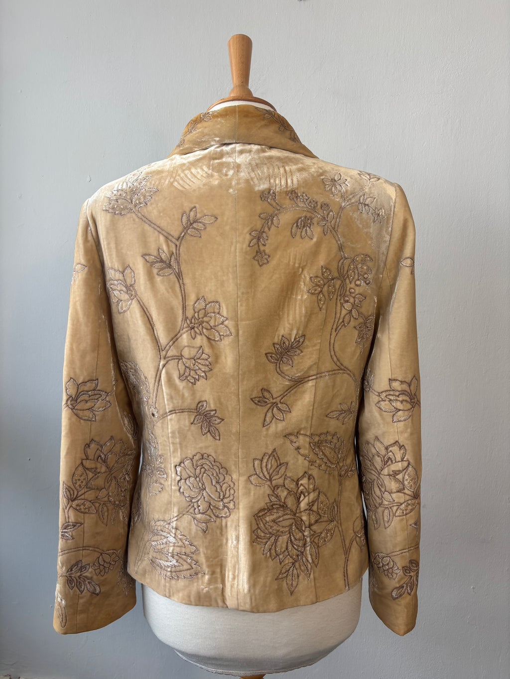 Vintage Kaliko Embroidered Velvet Blazer – Silk Blend – UK 12