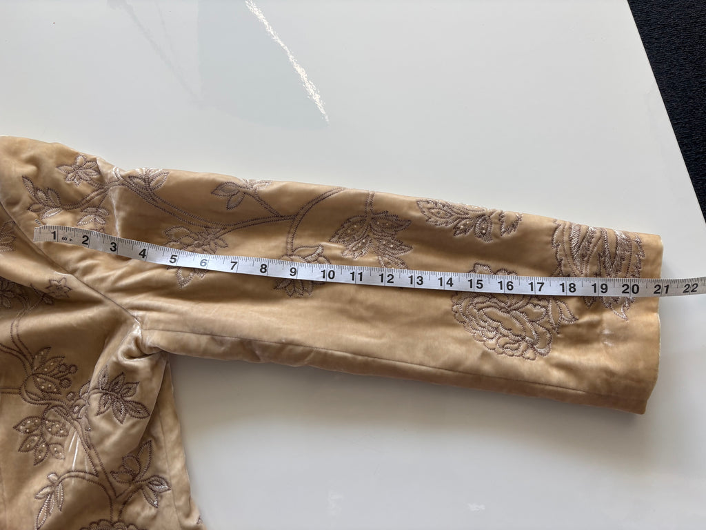 Vintage Kaliko Embroidered Velvet Blazer – Silk Blend – UK 12