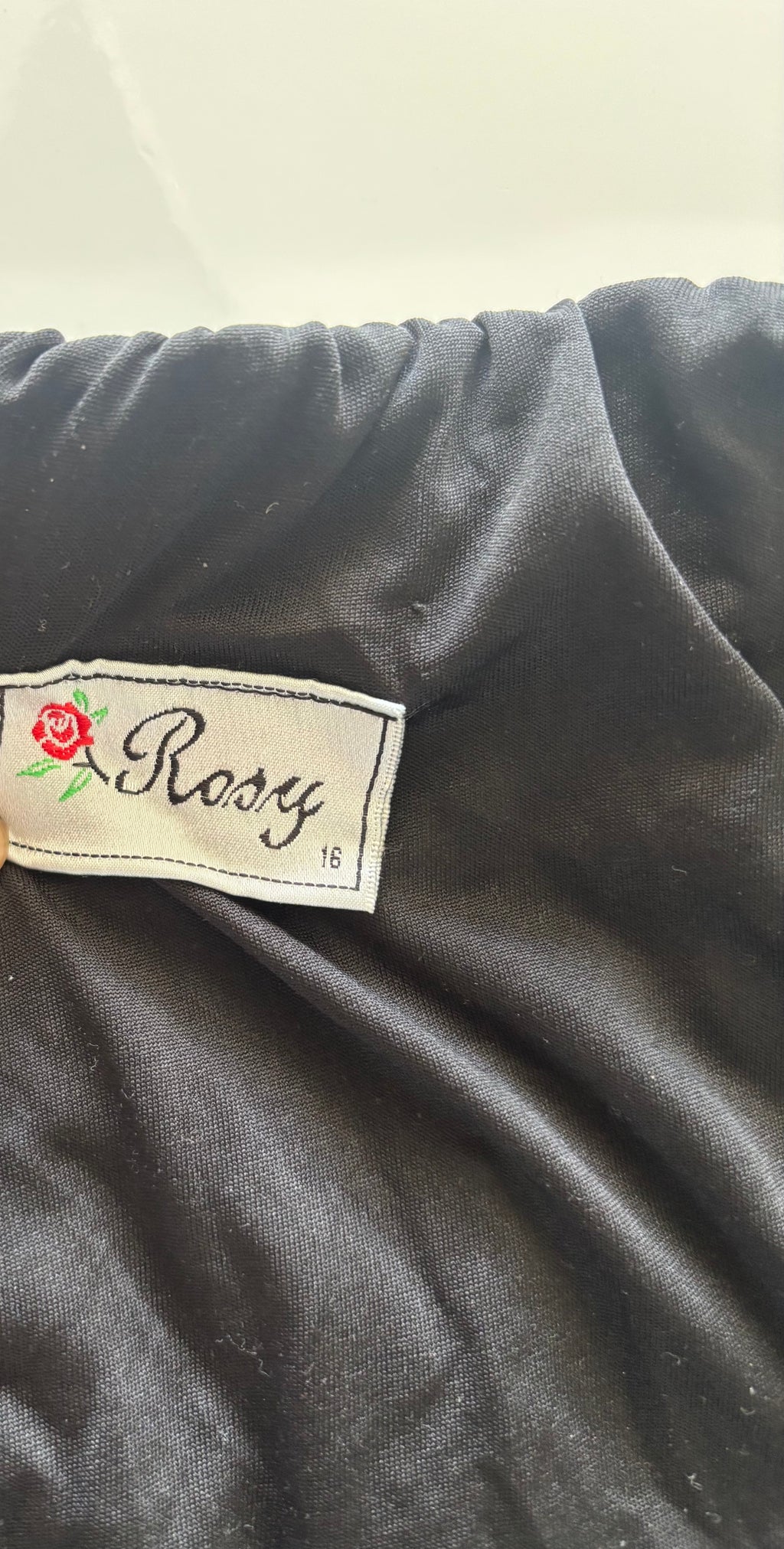 Black Velvet Embroidered Midi Skirt – UK 16