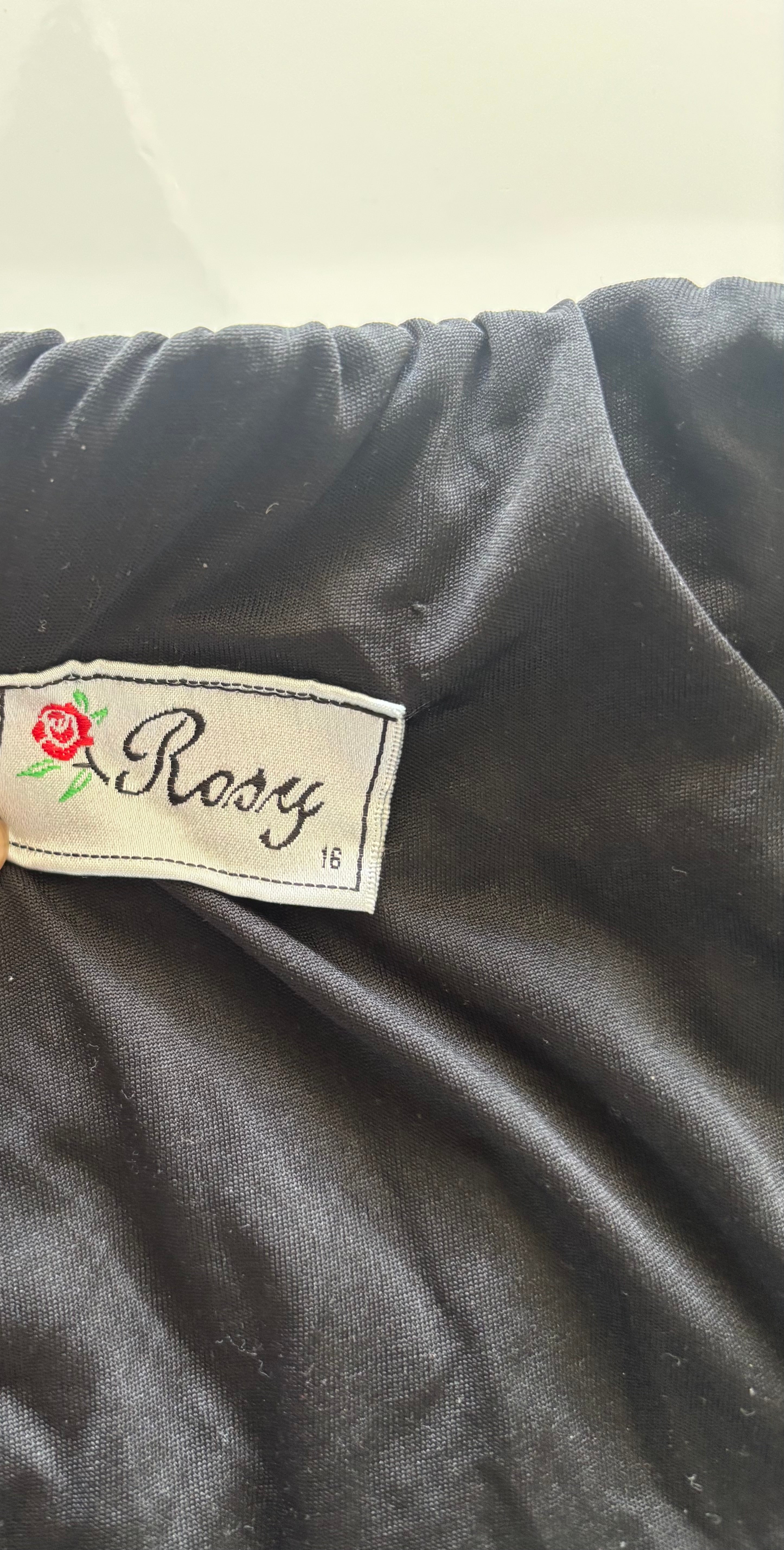 Black Velvet Embroidered Midi Skirt – UK 16