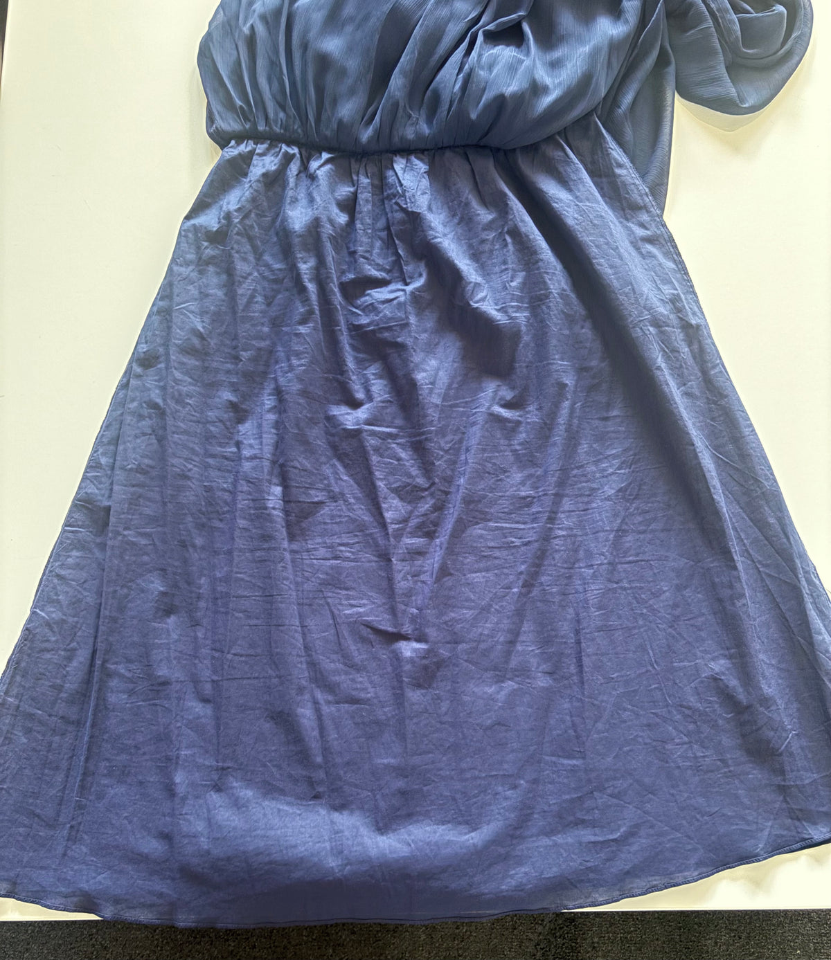 Rose Happy Navy Chiffon Occasion Midi Dress – UK 18 | BNWT