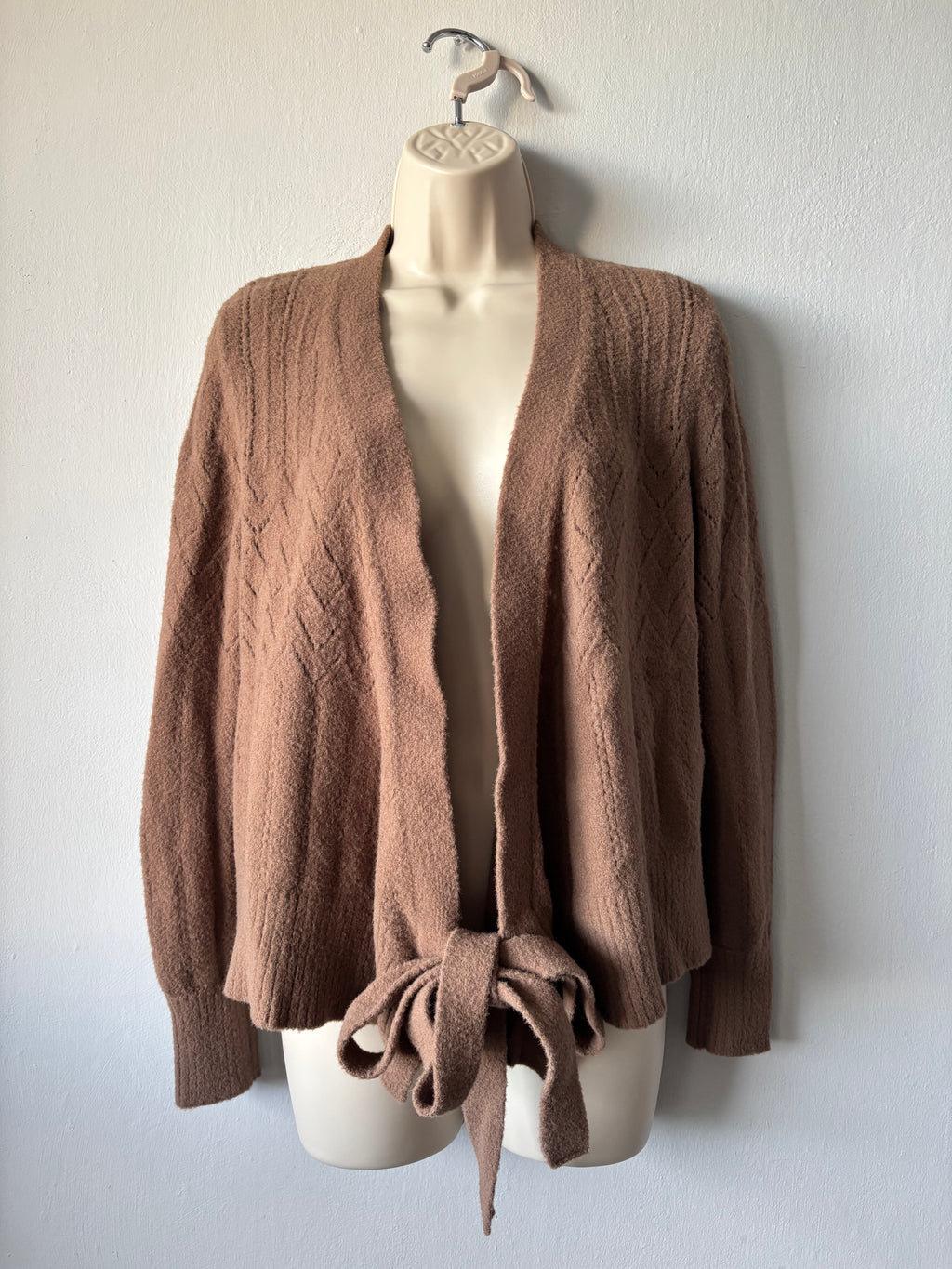 Per Una Vintage-Style Textured Tie-Front Cardigan – UK 10