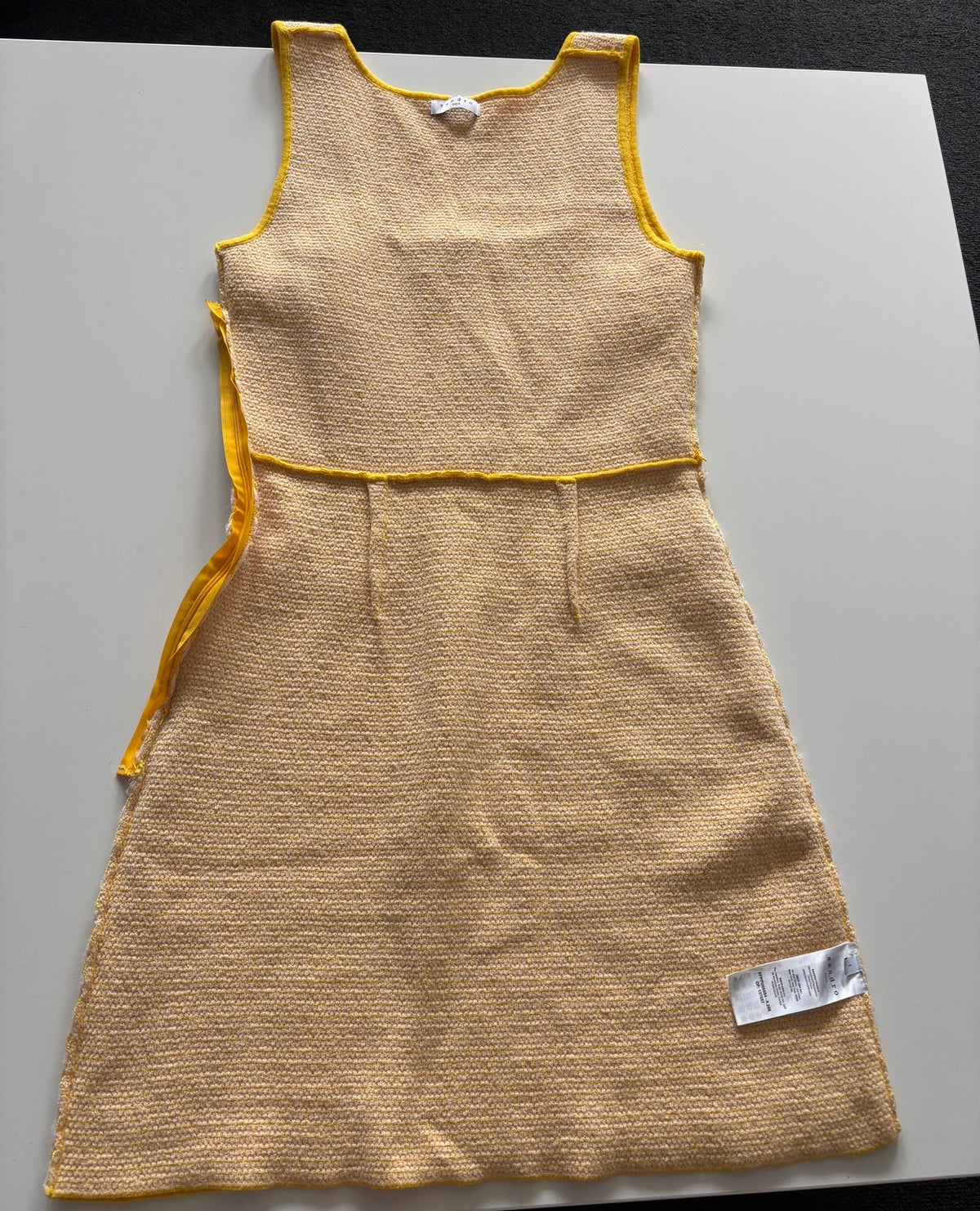 Sandro Paris Cannelle Yellow Tweed Mini Dress – Size 1