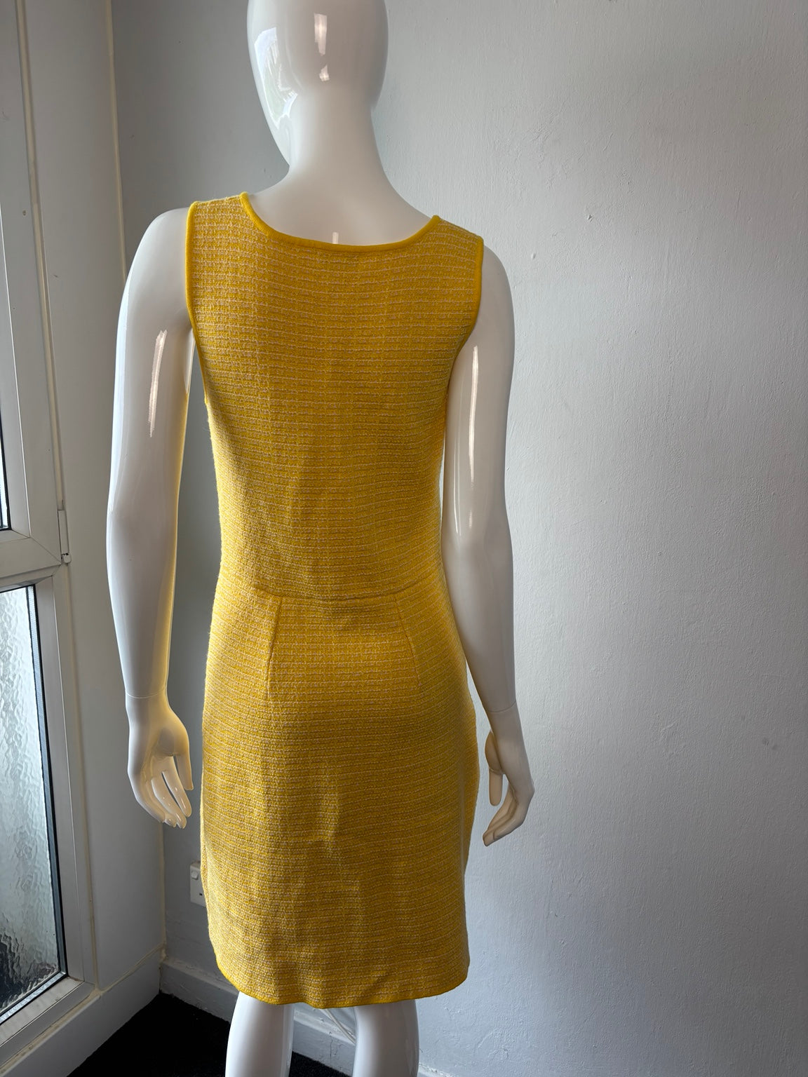Sandro Paris Cannelle Yellow Tweed Mini Dress – Size 1