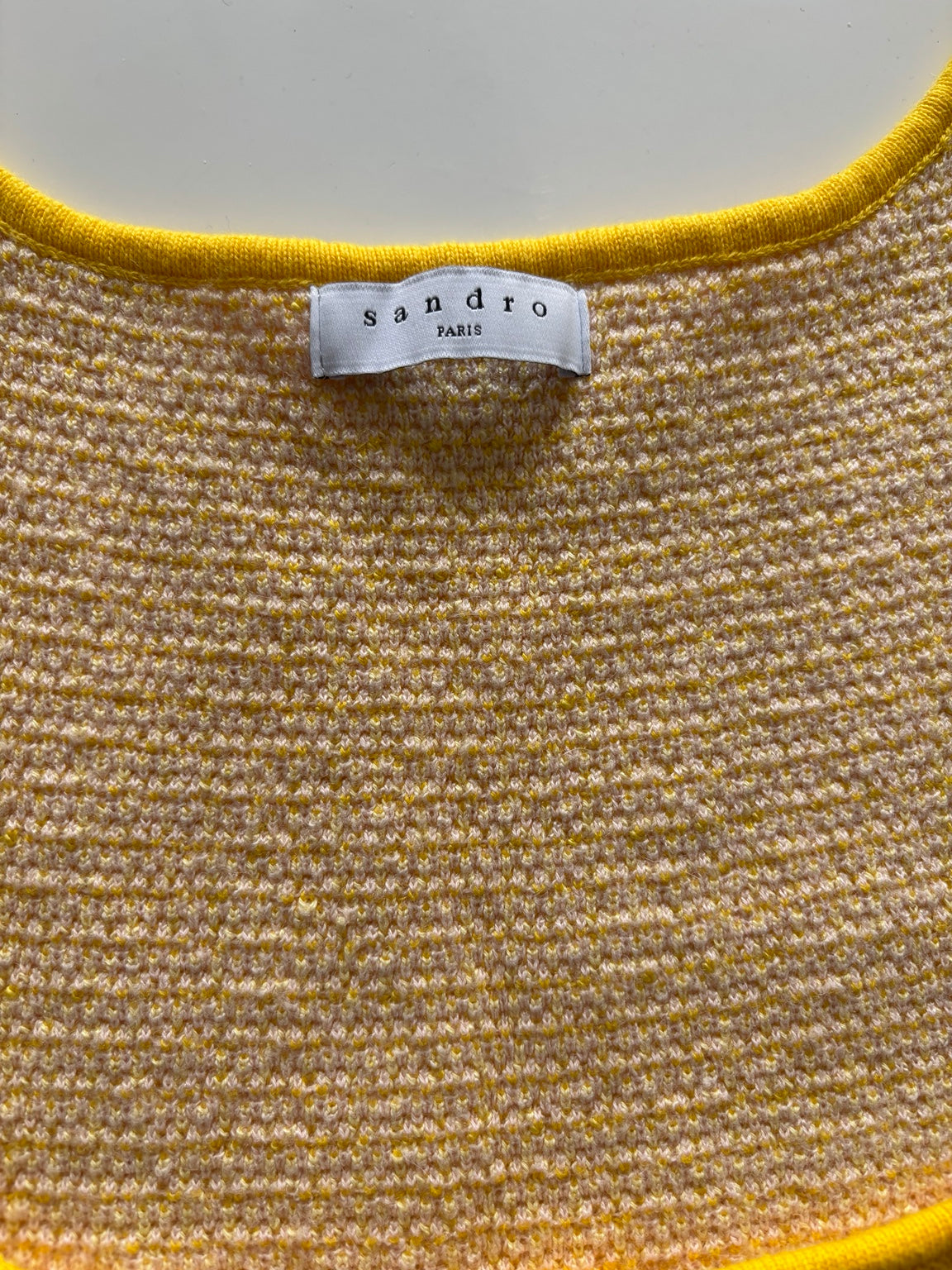 Sandro Paris Cannelle Yellow Tweed Mini Dress – Size 1