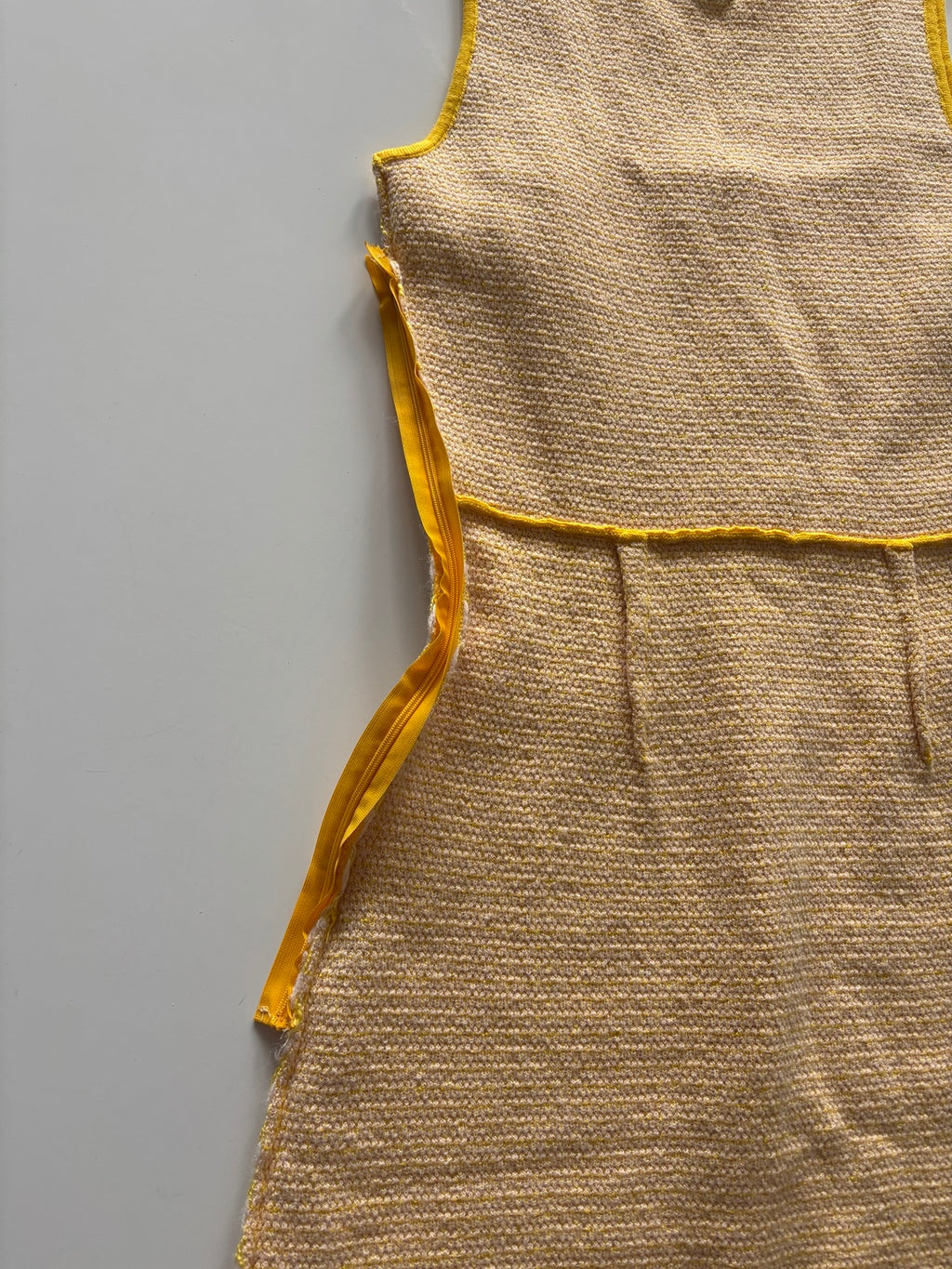 Sandro Paris Cannelle Yellow Tweed Mini Dress – Size 1