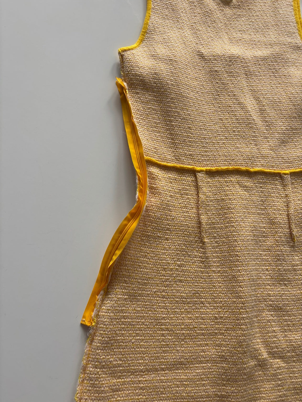 Sandro Paris Cannelle Yellow Tweed Mini Dress – Size 1