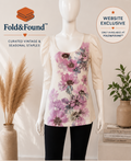 Vintage Next Cream Floral Puff Sleeve Top | UK 12