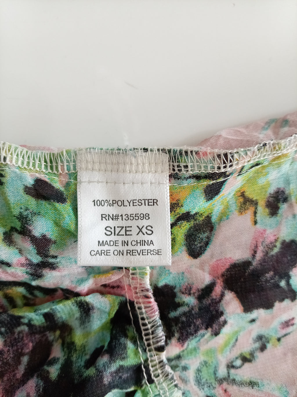 Liberty Love Pink Green Floral Tiered Ruffle Cami Top XS
