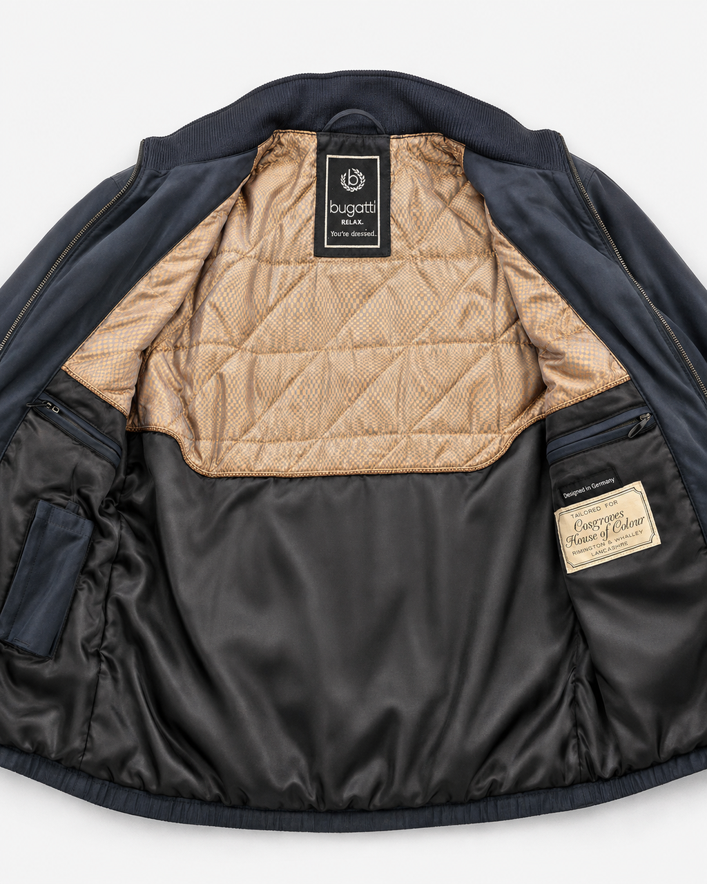Bugatti Relax Men’s Quilted Jacket – Charcoal | Size 38R