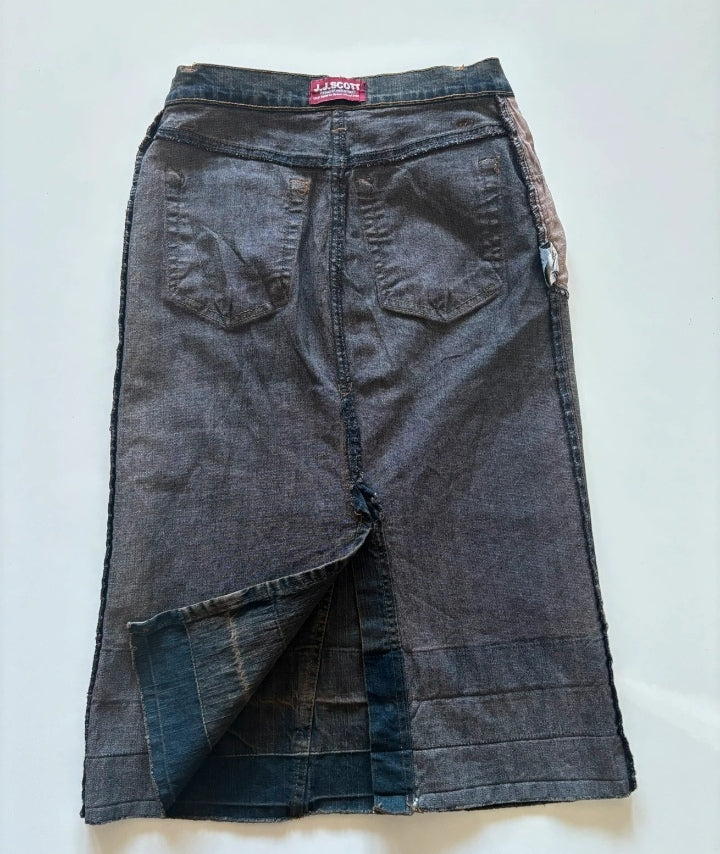 Vintage Y2K J.J. Scott Denim Midi Skirt – UK 12 | Made in Italy