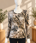 Lipsy London Lexi Animal Print Long Sleeve Jersey Top BNWT Size S