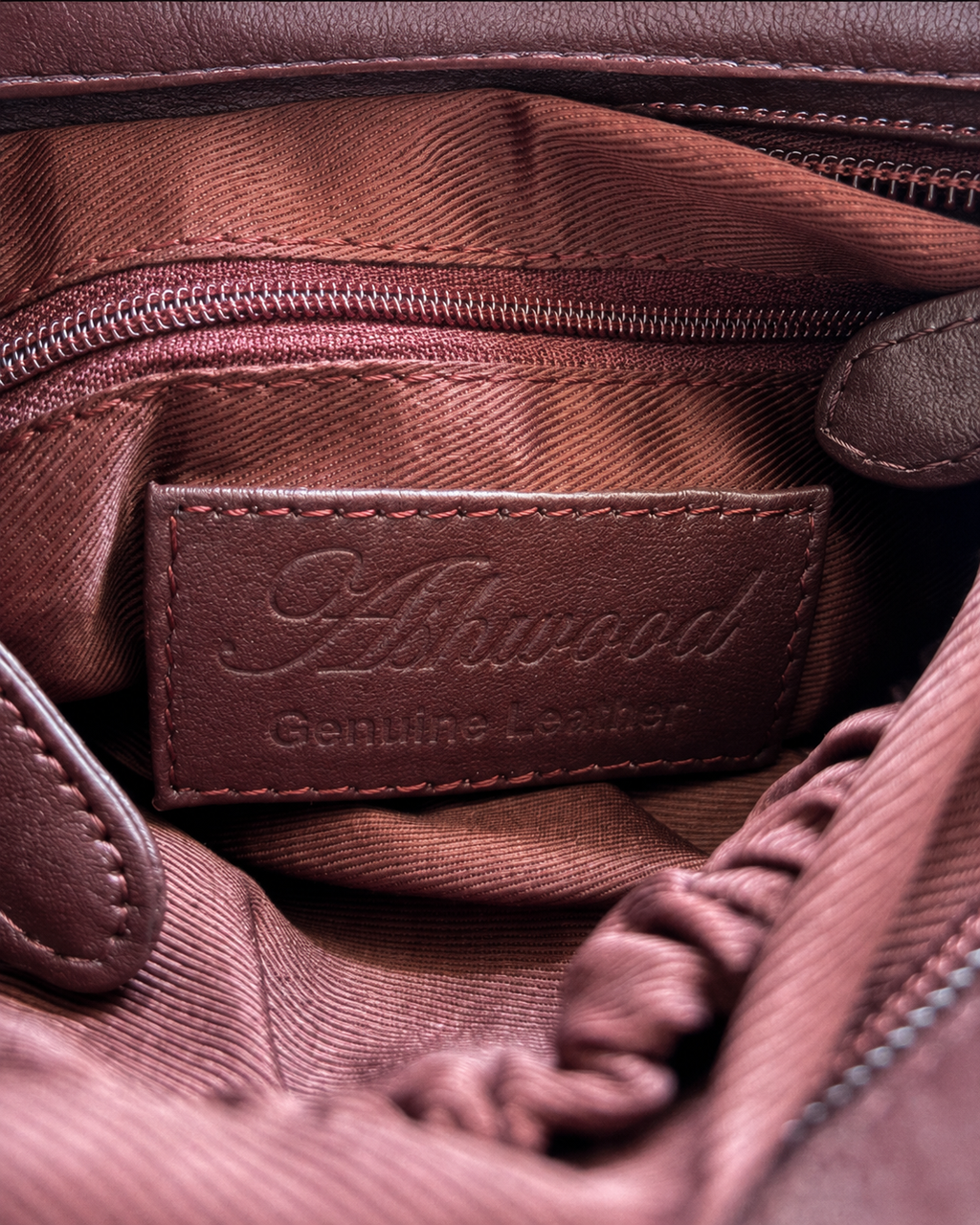 Ashwood Genuine Leather Crossbody Bag – Burgundy