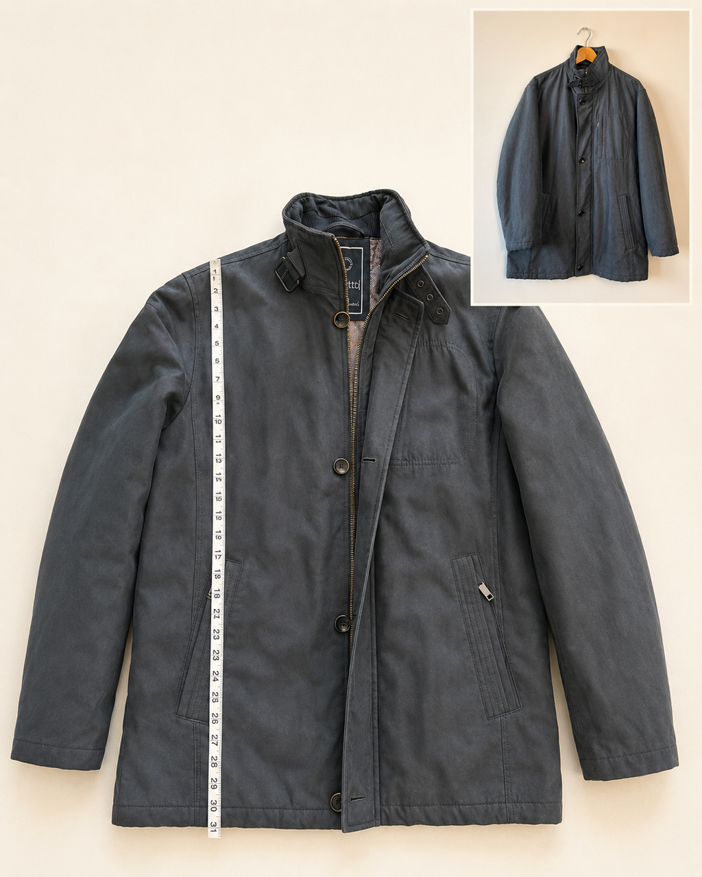 Bugatti Relax Men’s Quilted Jacket – Charcoal | Size 38R