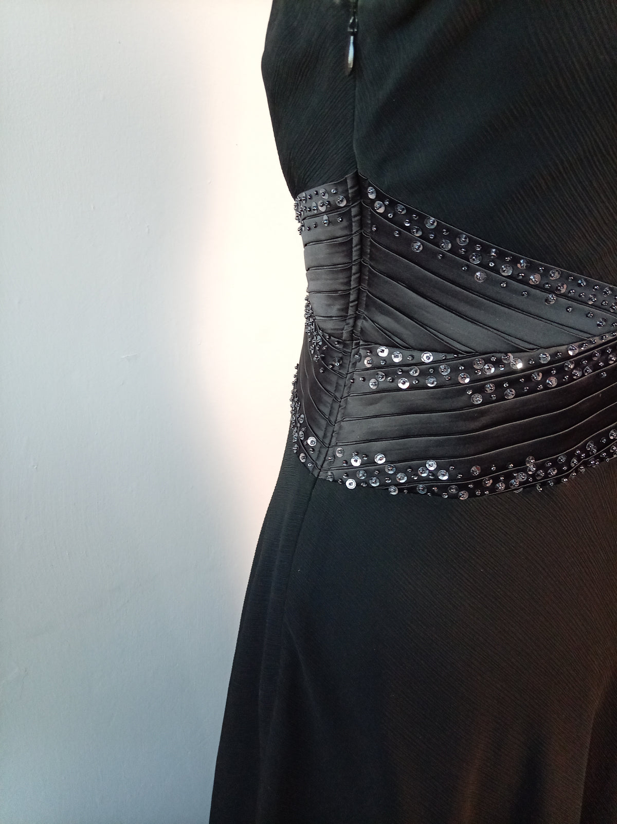 Next Black Embellished V-Neck Occasion Dress – UK 10 / EU 38