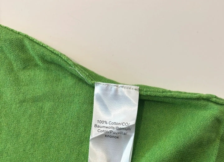 Marble Lime Green Oversized Cowl Neck Cotton Jumper BNWT XS