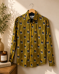 Claudio Lugli Couture Crowned Skull Stripe Cotton Shirt – Men’s M