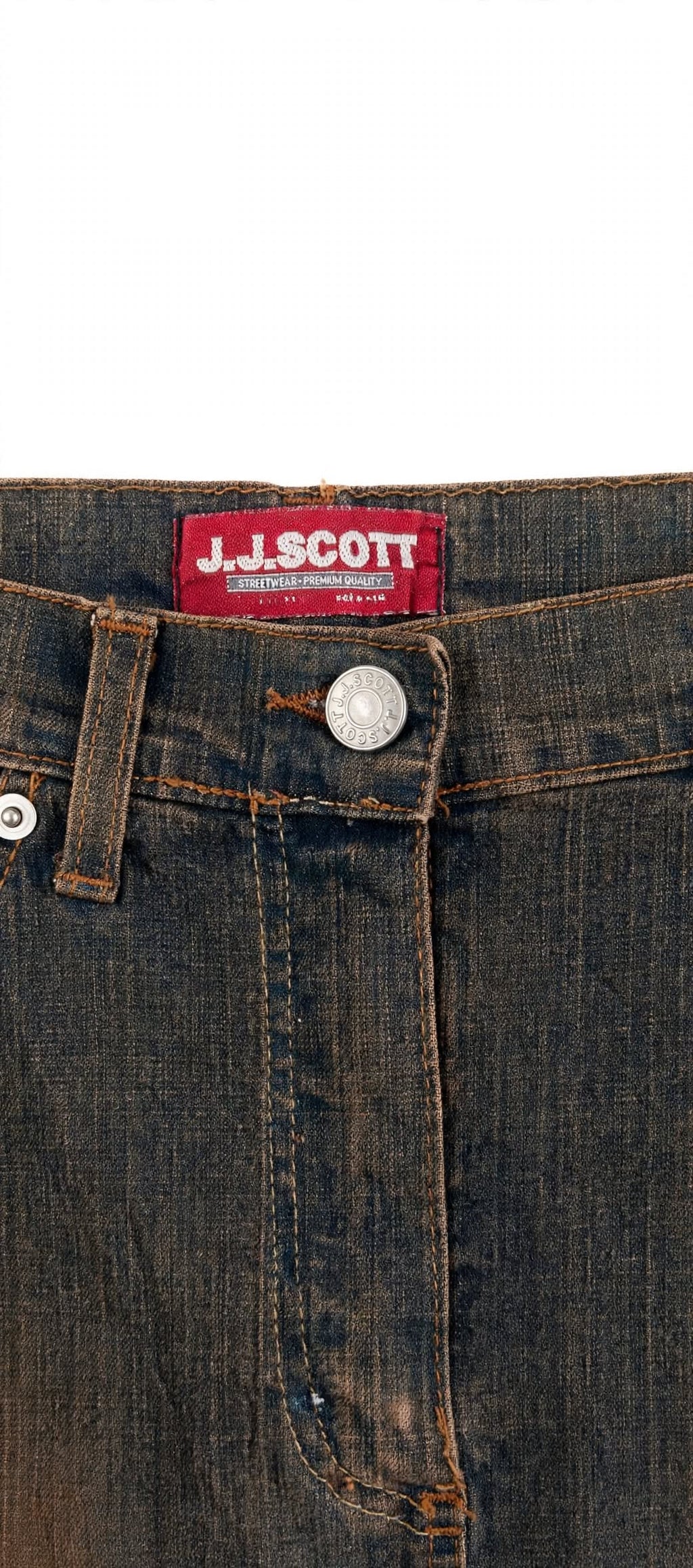 Vintage Y2K J.J. Scott Denim Midi Skirt – UK 12 | Made in Italy