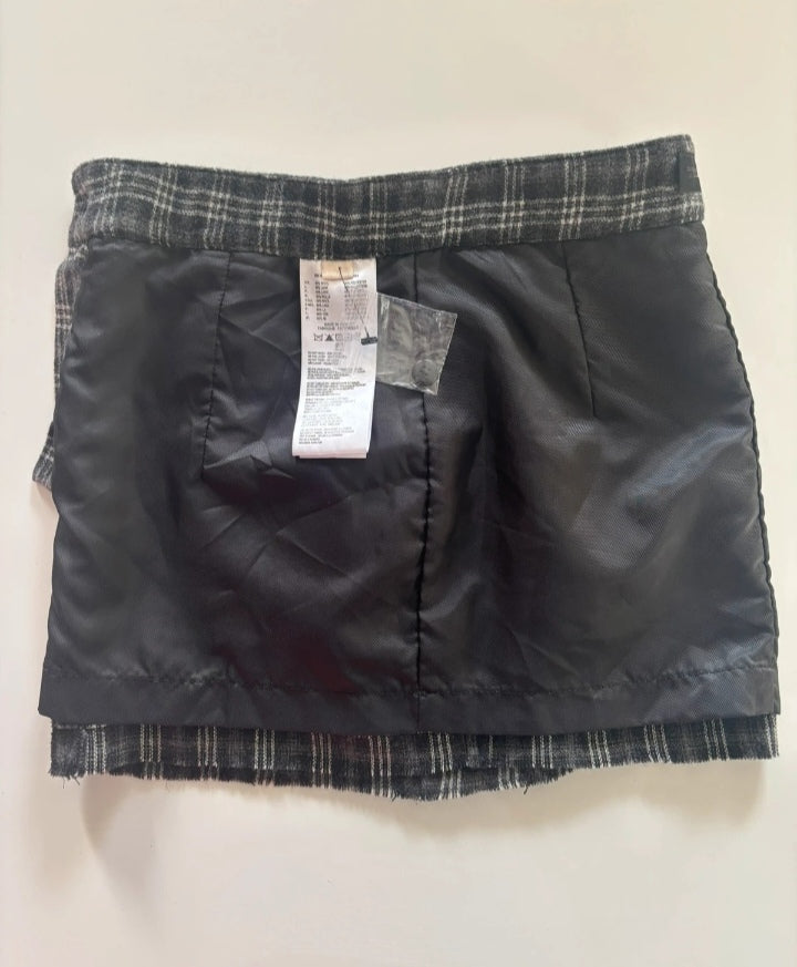 Grey Check Wool Blend Mini Skirt – Size XS | Y2K Preppy