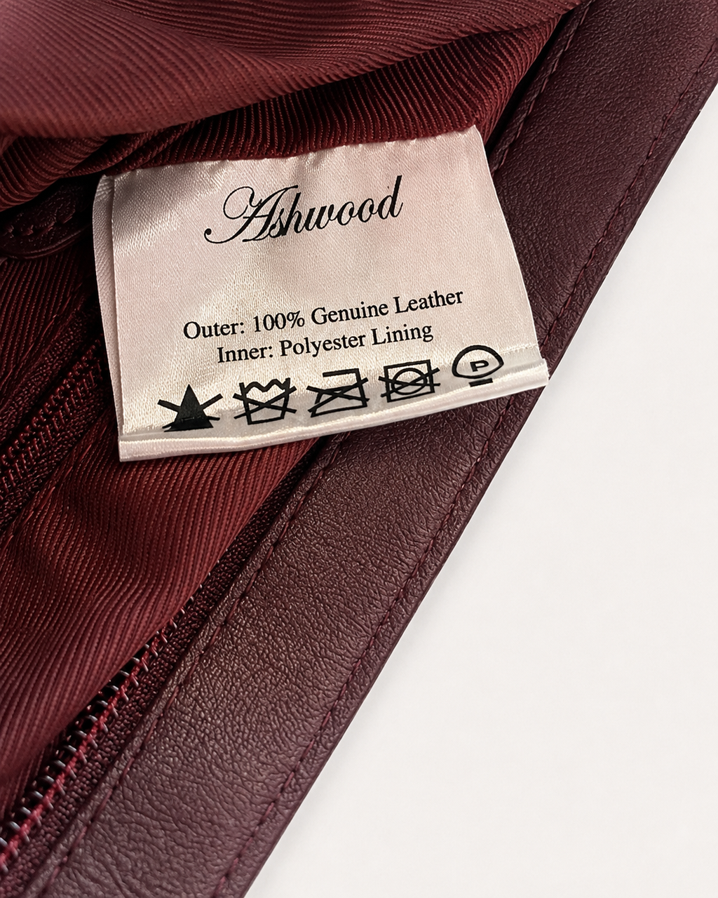 Ashwood Genuine Leather Crossbody Bag – Burgundy
