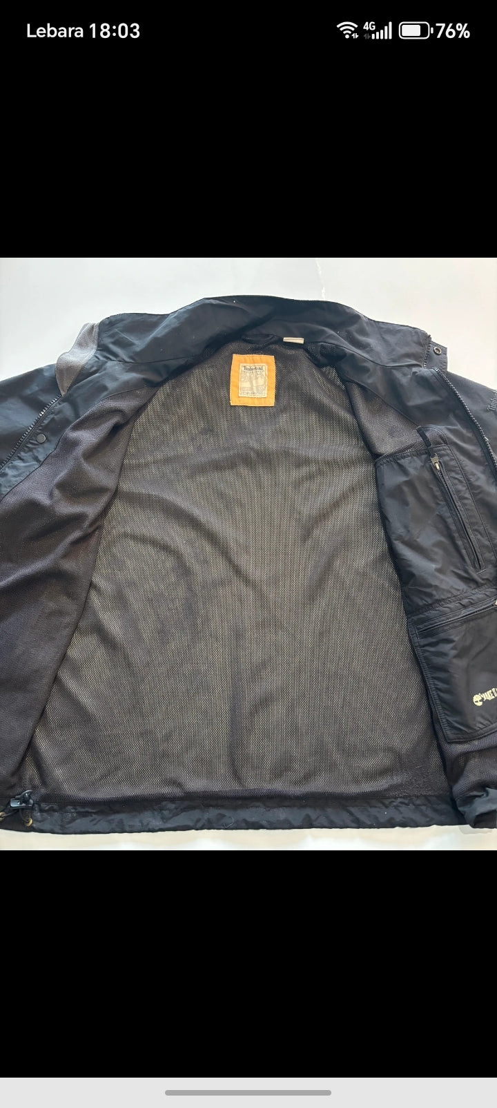 Timberland Waterproof Jacket Mens L / Large Navy — Mesh Lined — Established 1973