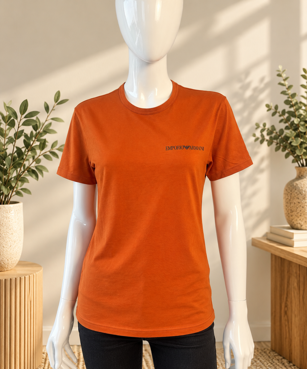 Emporio Armani Underwear Logo T-Shirt – Burnt Orange – Size S
