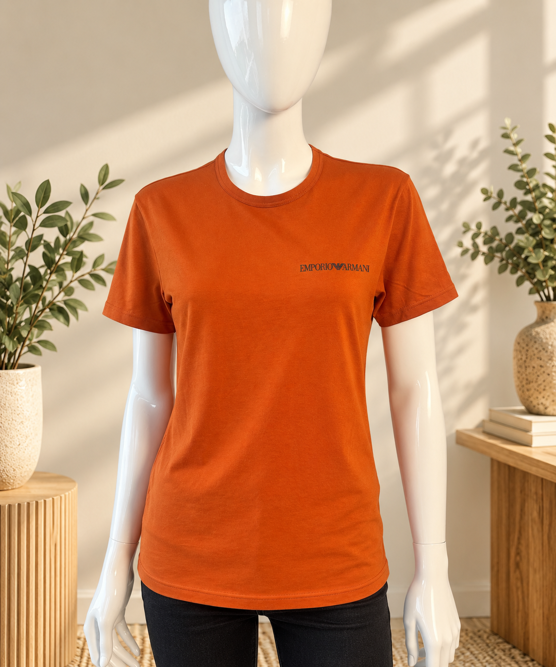 Emporio Armani Underwear Logo T-Shirt – Burnt Orange – Size S