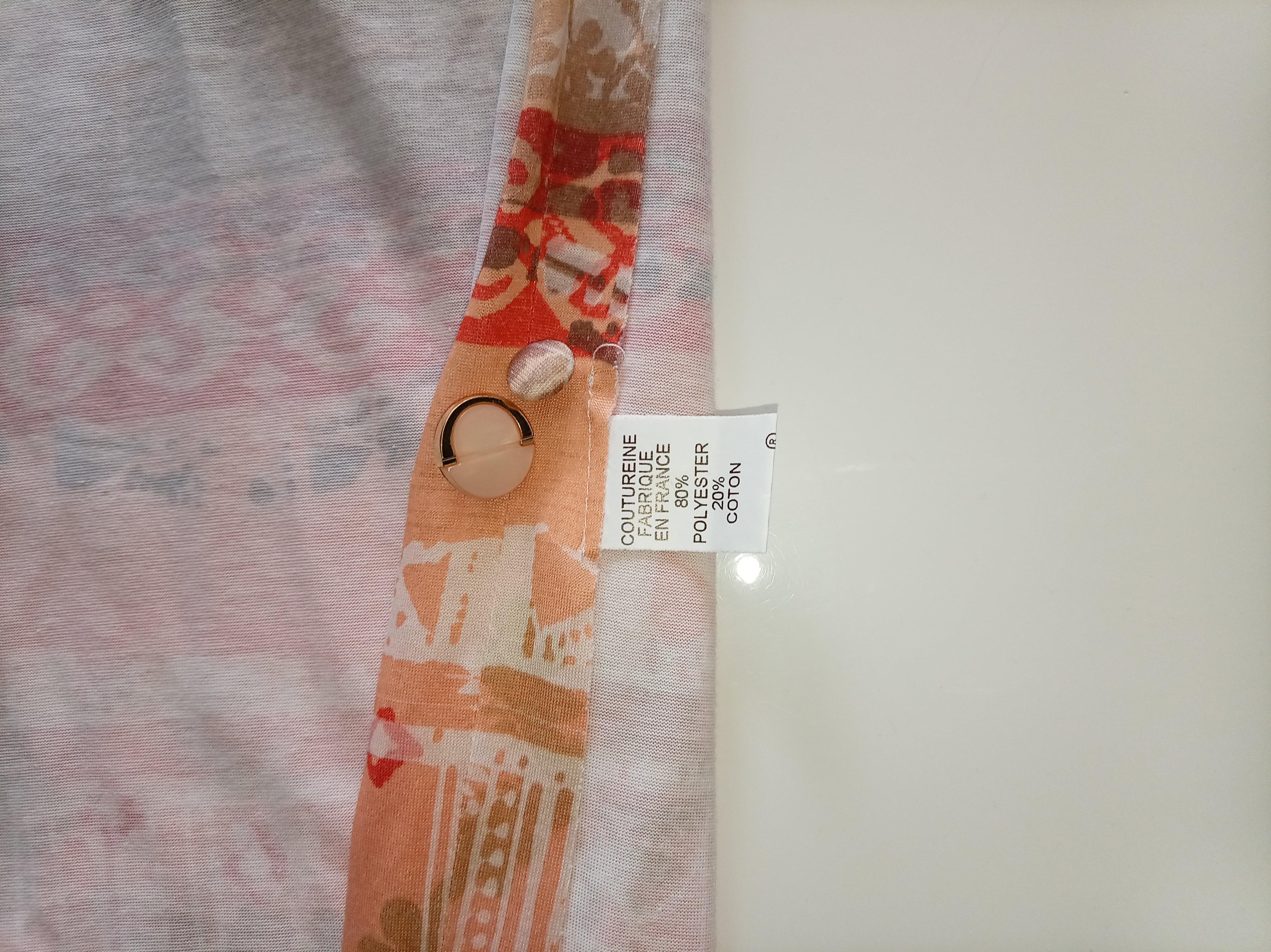 Vintage Coutureline Paris Abstract Print Belted Midi Dress – Size 52 (UK 22-24)