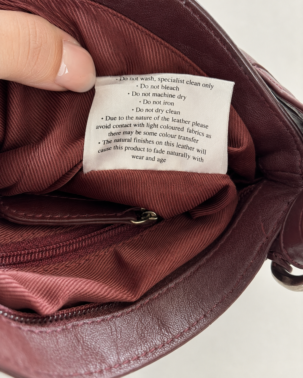 Ashwood Genuine Leather Crossbody Bag – Burgundy