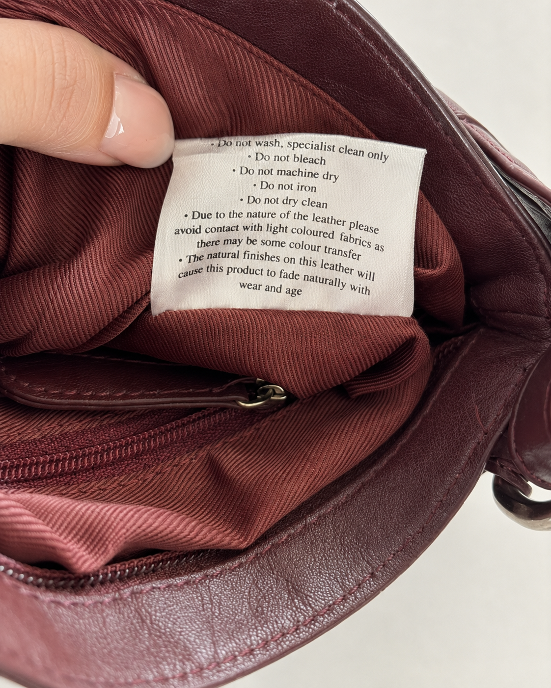 Ashwood Genuine Leather Crossbody Bag – Burgundy