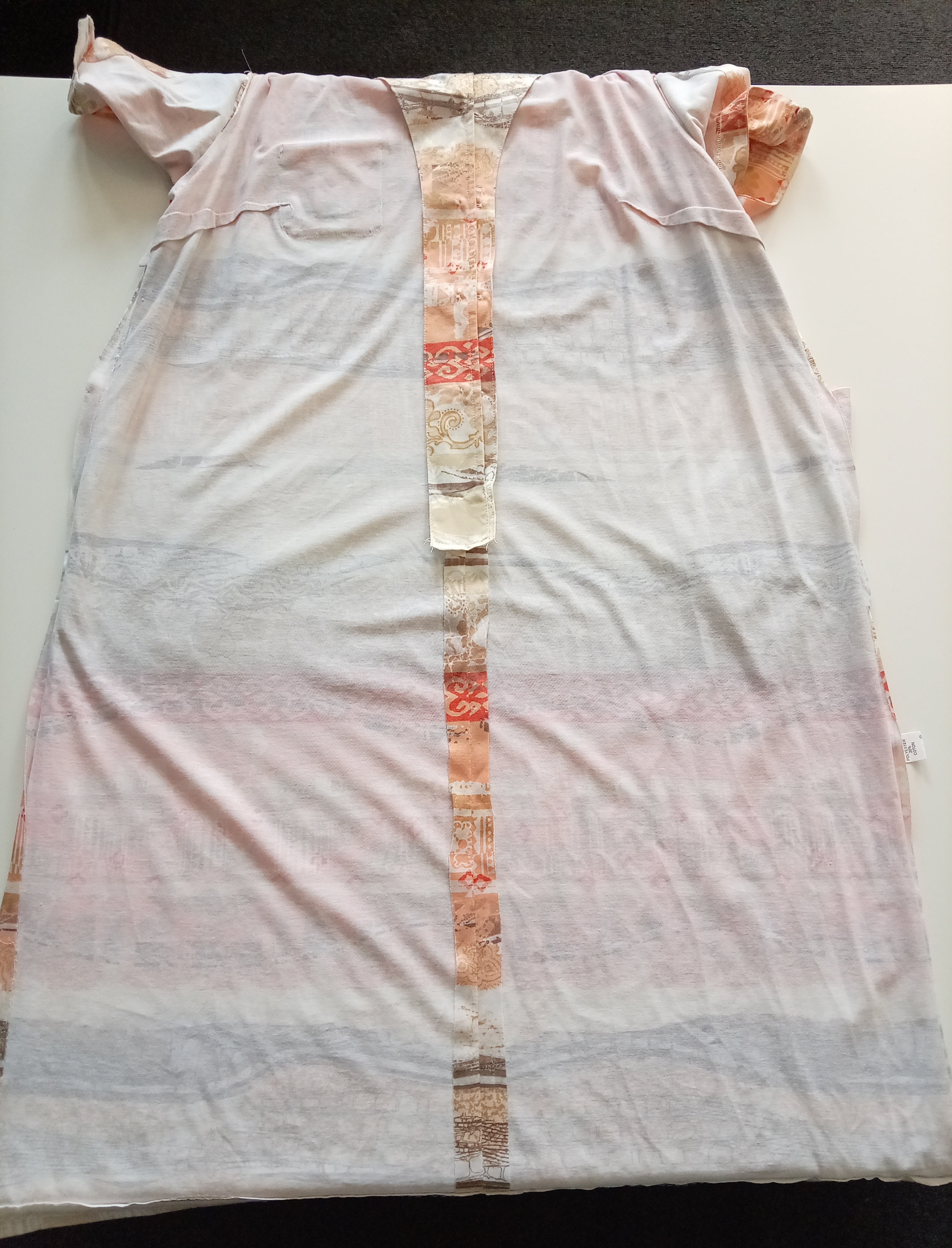 Vintage Coutureline Paris Abstract Print Belted Midi Dress – Size 52 (UK 22-24)