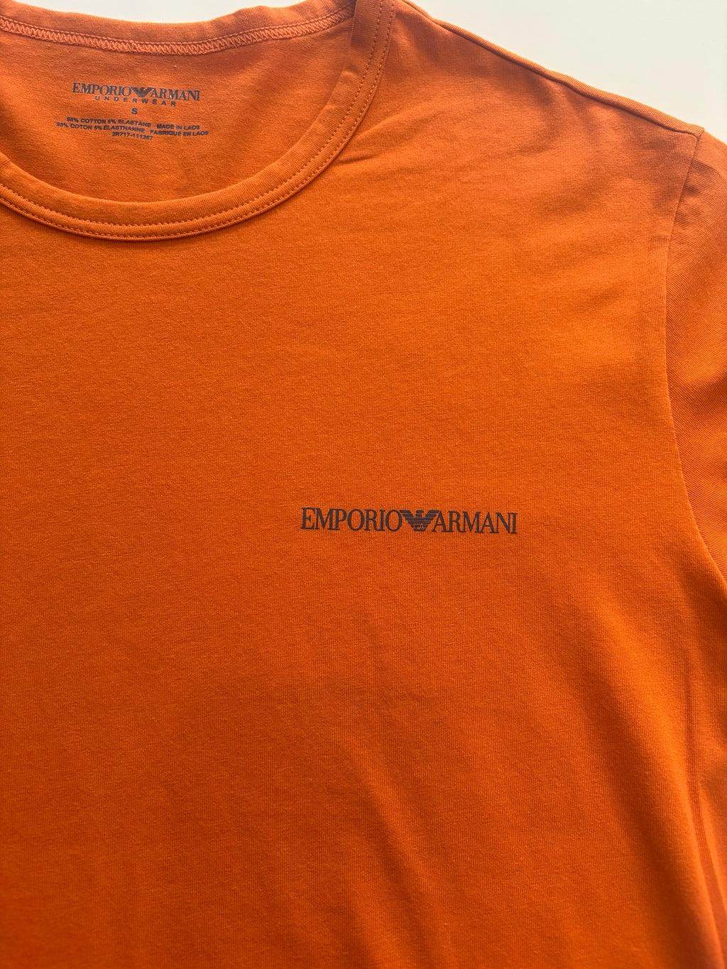 Emporio Armani Underwear Logo T-Shirt – Burnt Orange – Size S