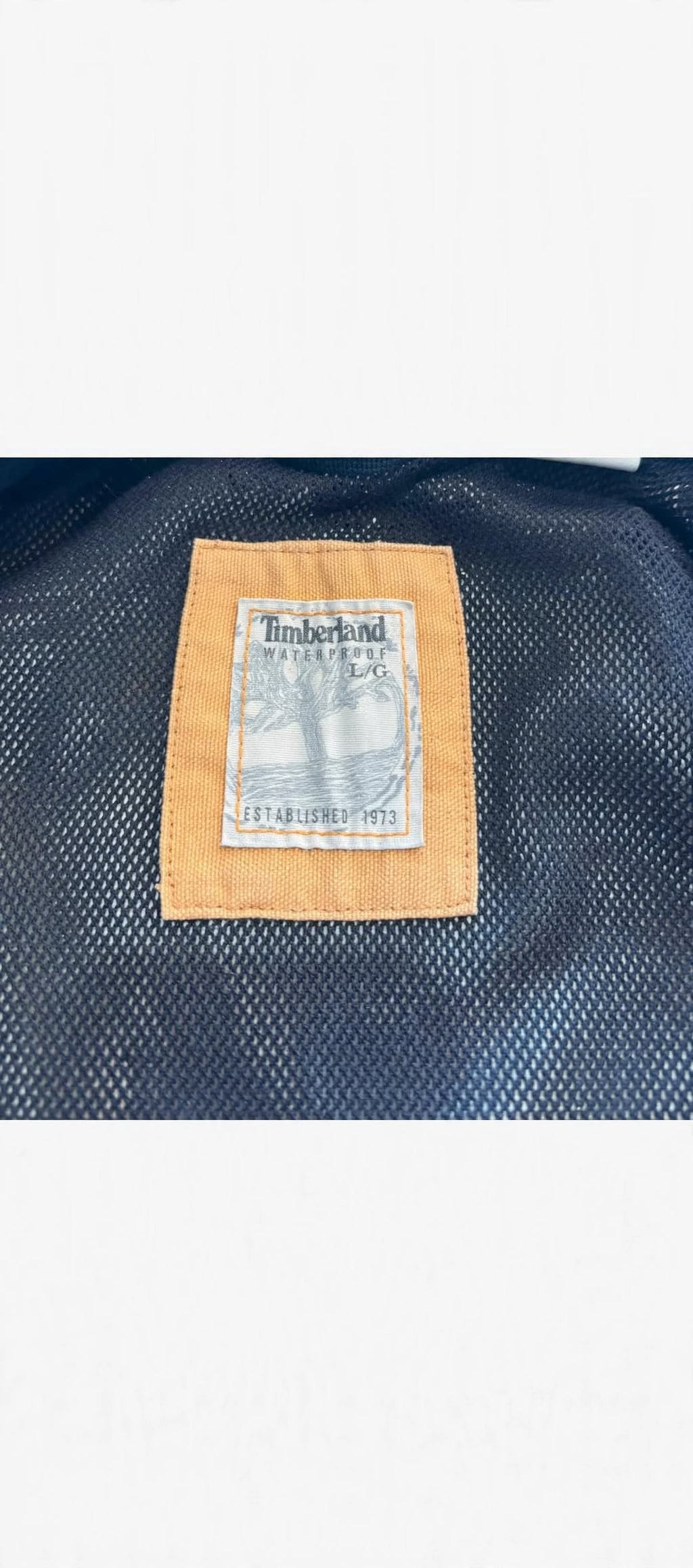 Timberland Waterproof Jacket Mens L / Large Navy — Mesh Lined — Established 1973