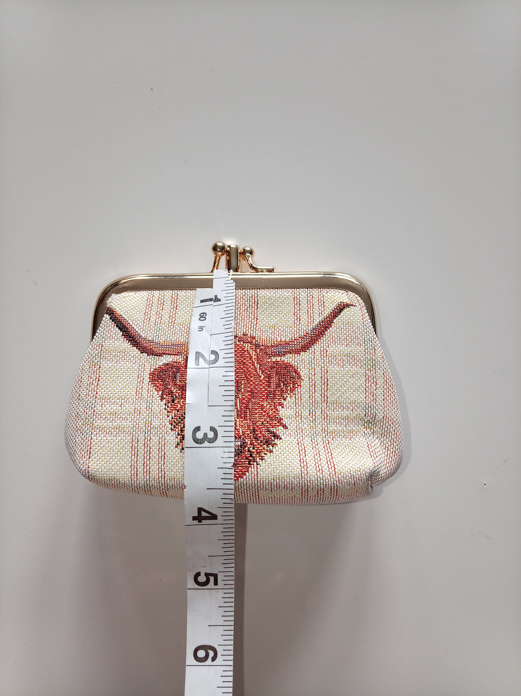 Signare Highland Cow Tapestry Kiss-Lock Coin Purse