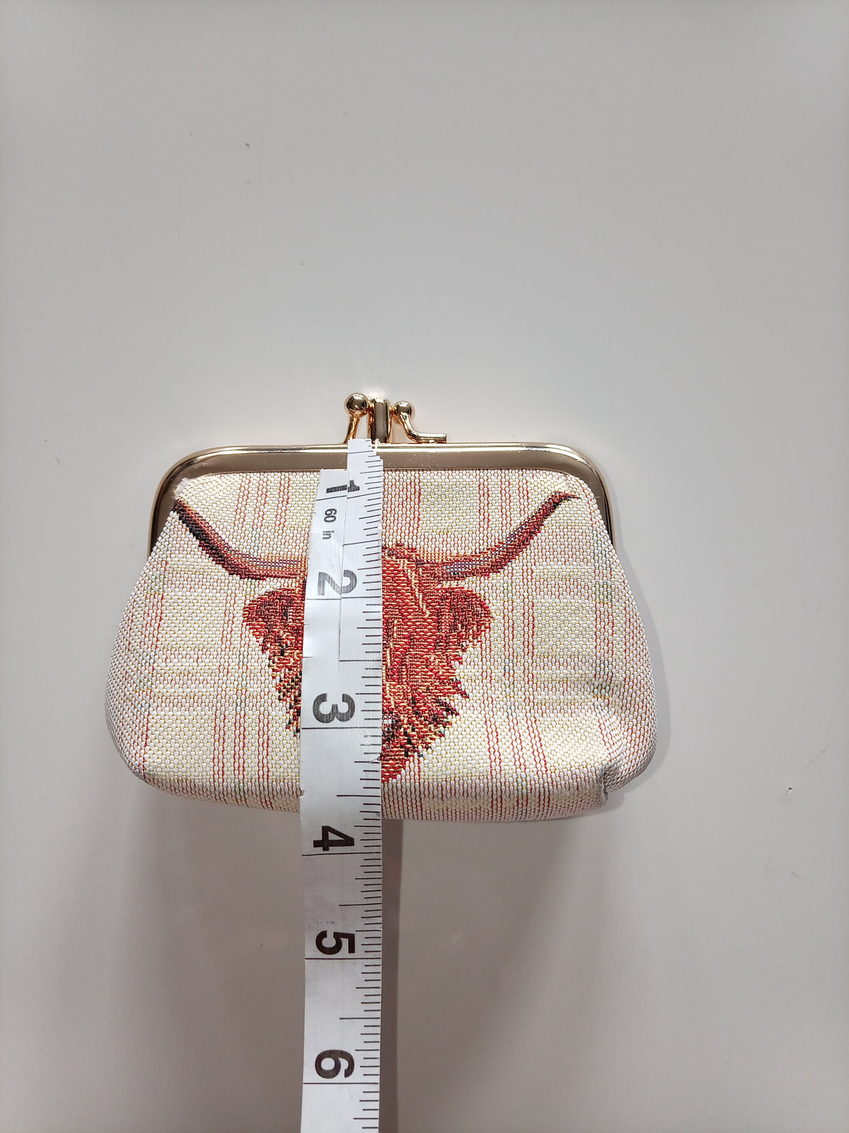 Signare Highland Cow Tapestry Kiss-Lock Coin Purse