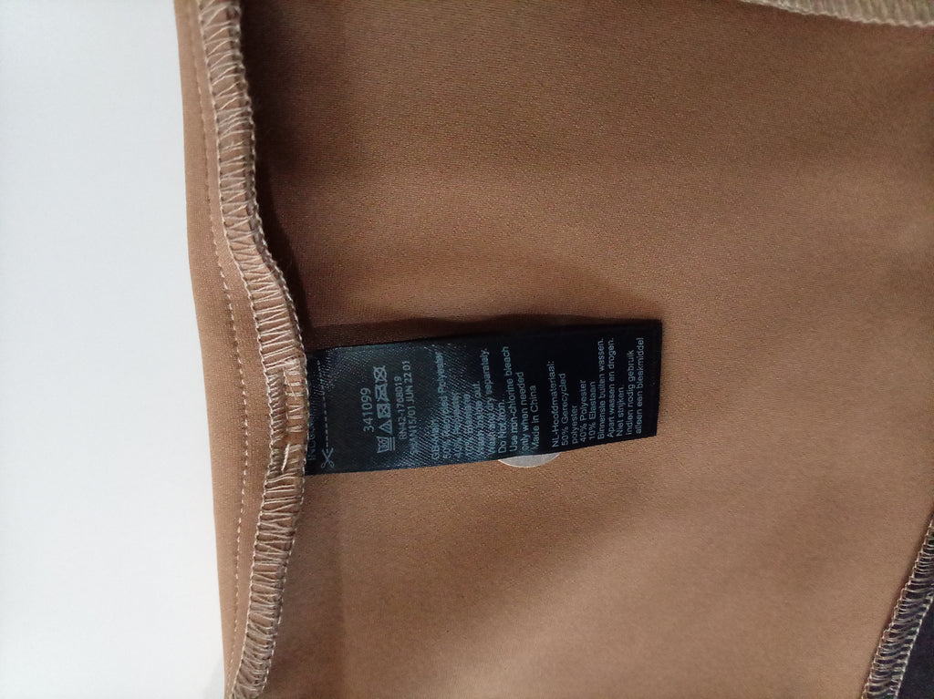 BNWT Monsoon Colour Block Faux Suede Mini Skirt UK 16 RRP £60 Retro Button Front