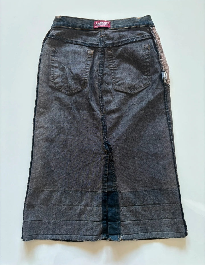 Vintage Y2K J.J. Scott Denim Midi Skirt – UK 12 | Made in Italy
